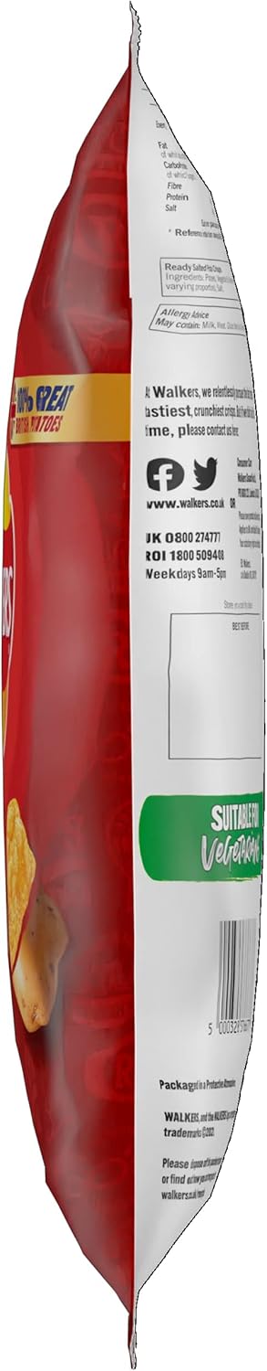 Walkers Ready Salted Multipack Crisps 6x25g