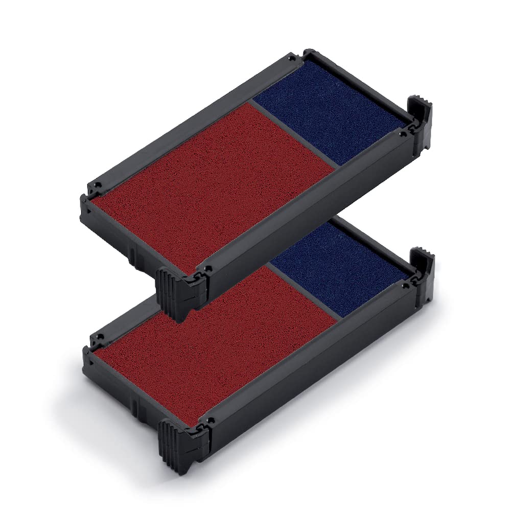 Trodat Replacement Ink Pads 6/4912/2 - Pack of 2 - Red/Blue Ink | For Printy 4912, 4912 Typo, 4952 1