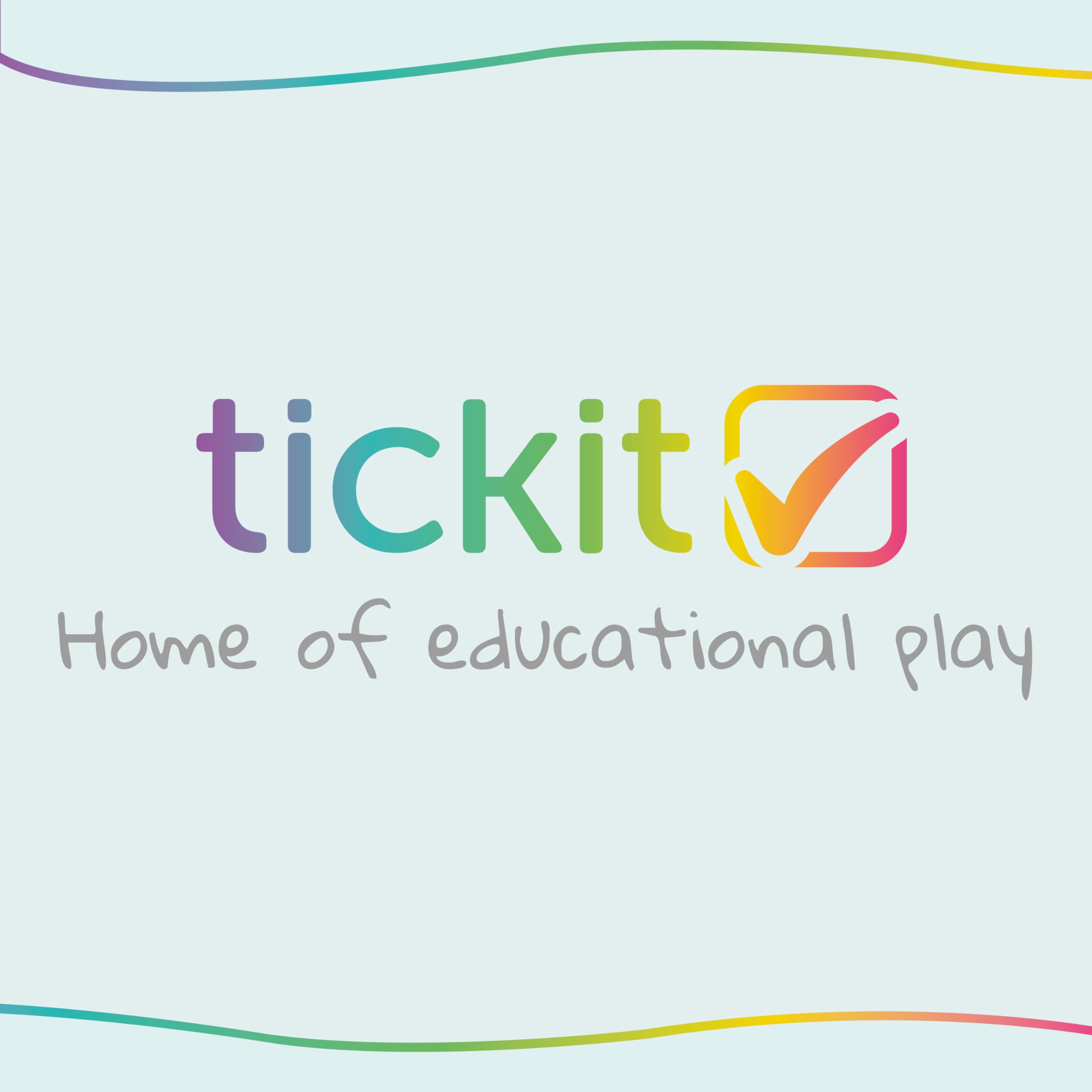 TickiT Rainbow Wooden Lacing Shapes - Educational Threading Toy for Toddlers 3+ 4
