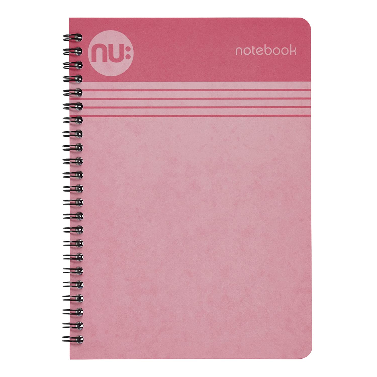 nu: Notebooks - Cloud Pastels Range - A5 Ruled Wirebound Notebook | Pink | 110 Pages