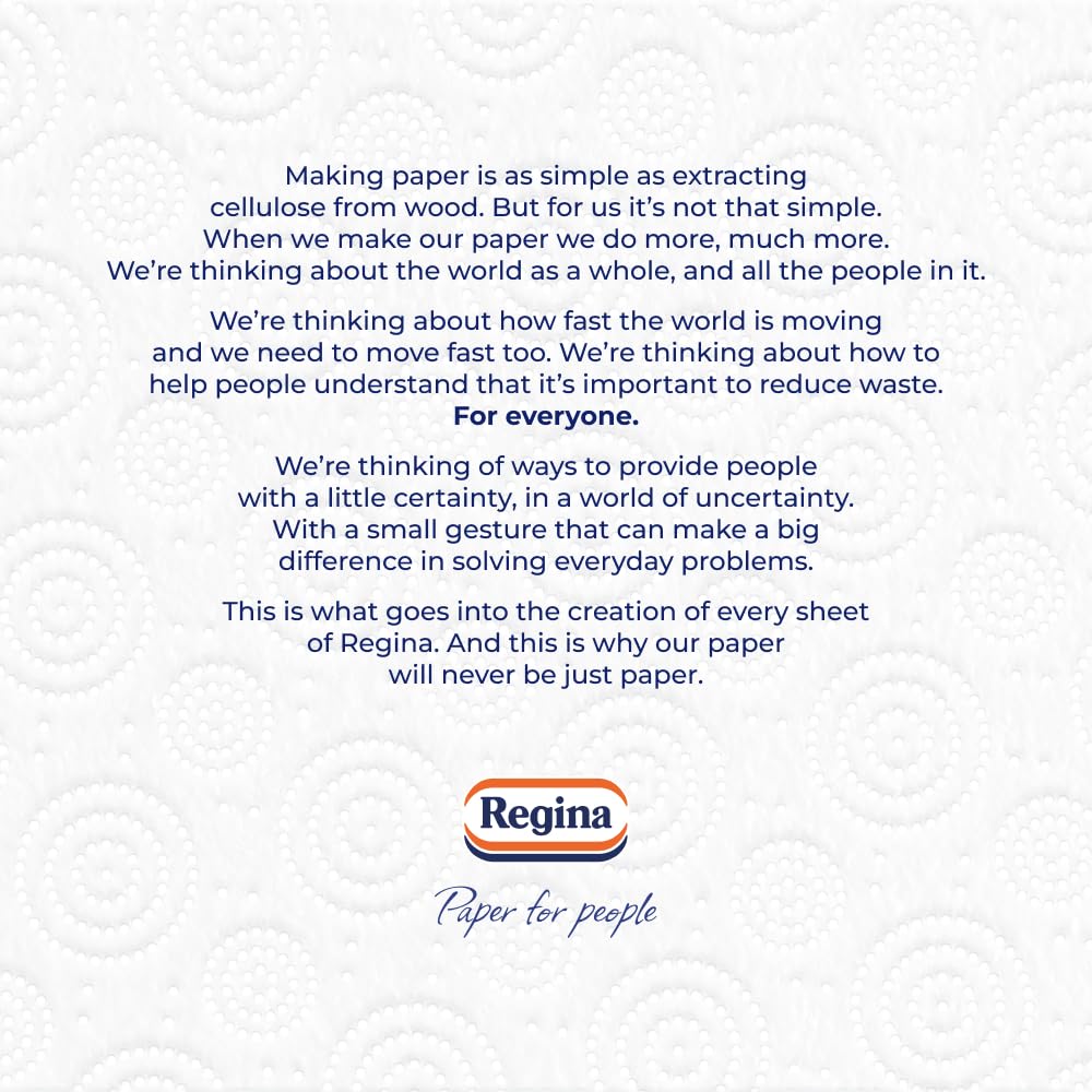 Regina Absorb Kitchen Towels – 8 Rolls, 75 Sheets per Roll, 2-Ply Super Absorbent Paper Towels