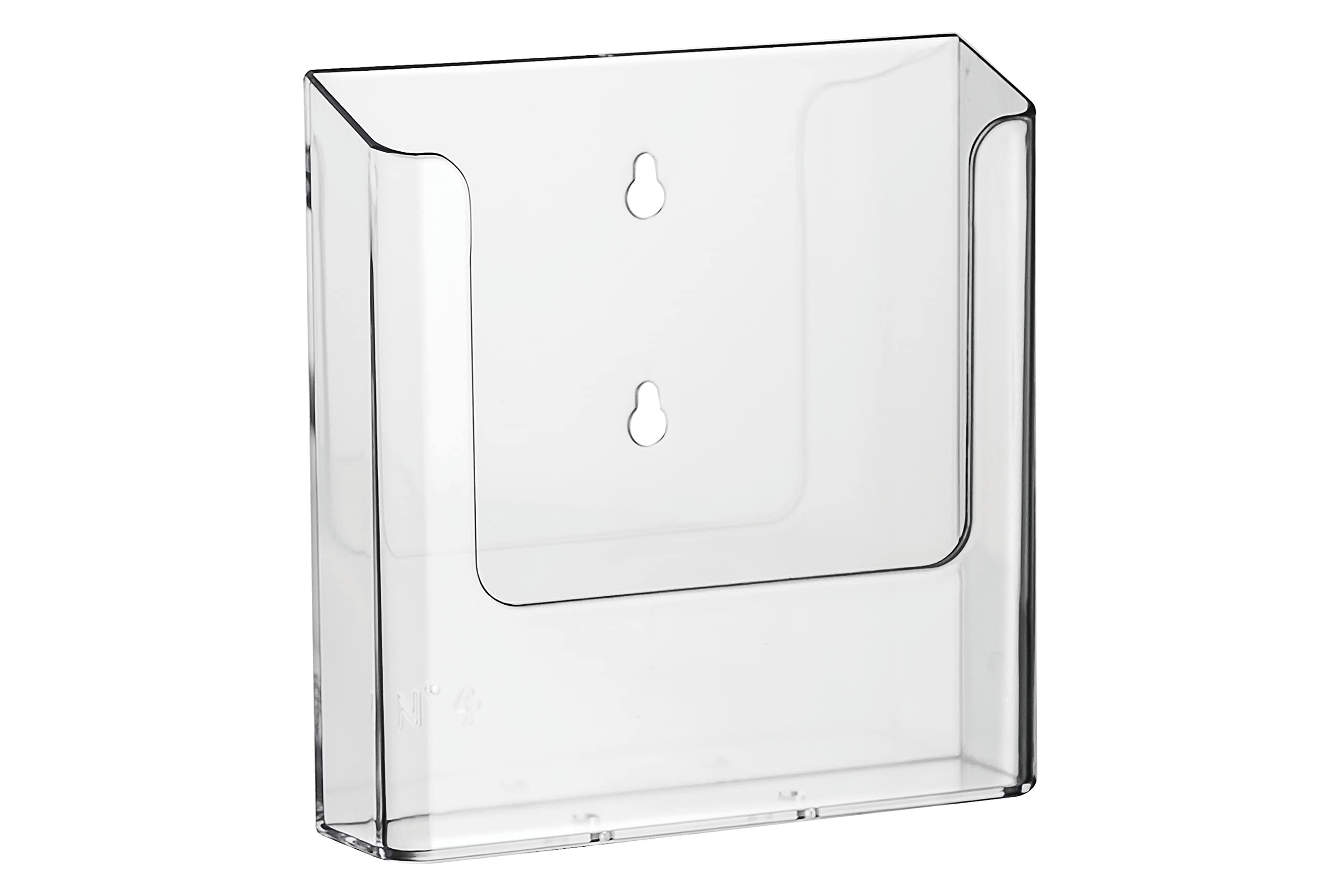 Europel Wall Mounted Brochure Holder - A5 Size | Crystal Clear Acrylic | Space Saving 5