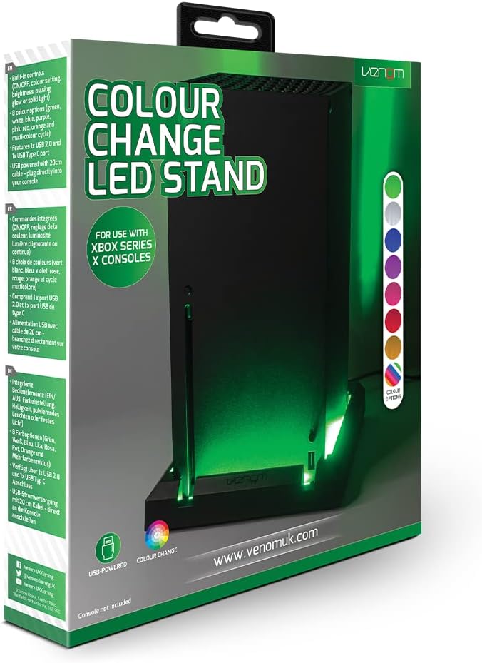 Venom Multi-Colour LED Light-Up Stand for Xbox Series X