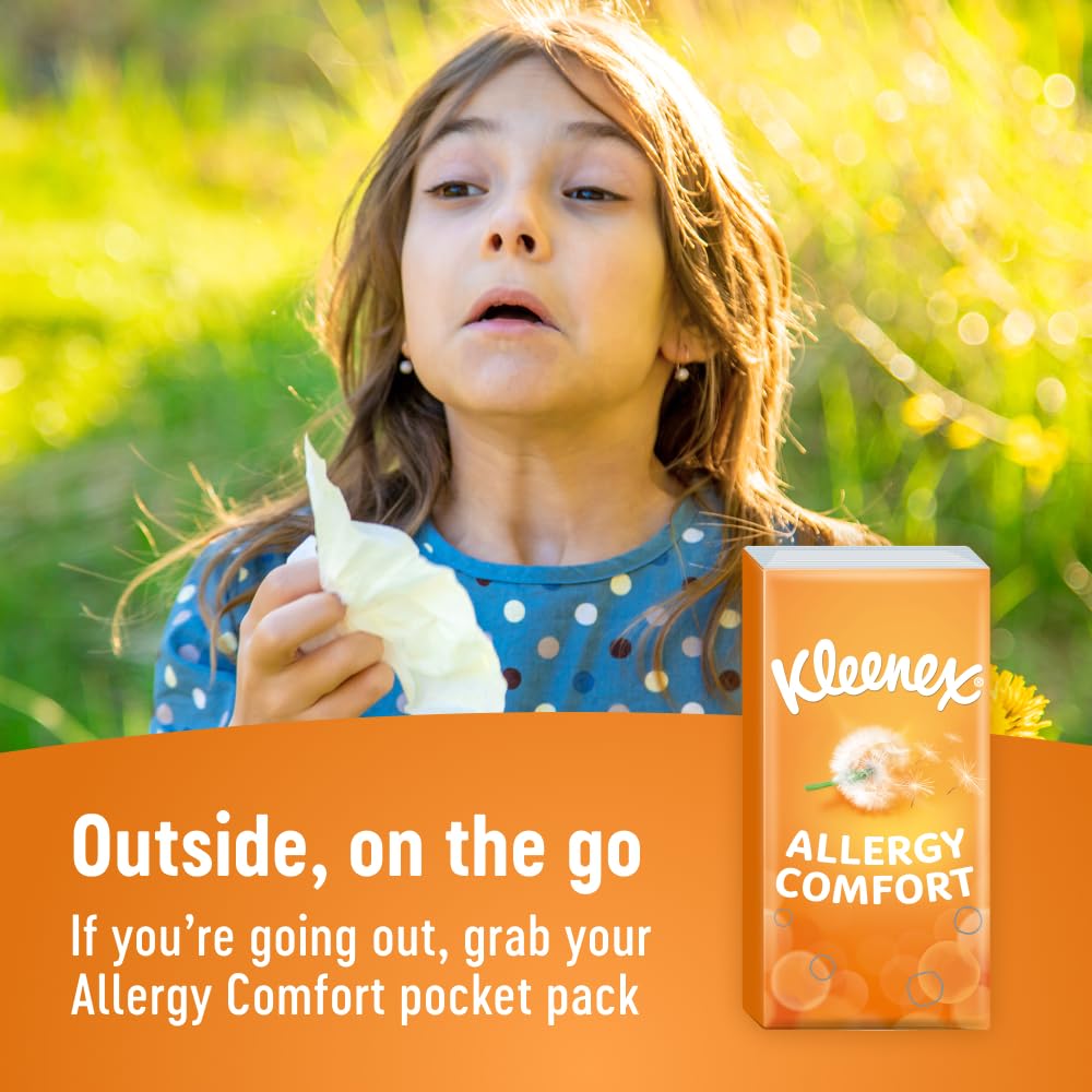 Kleenex Allergy Comfort Facial Tissues - Unscented, Ultra Soft | 56 Count Box (Pack of 2) 8