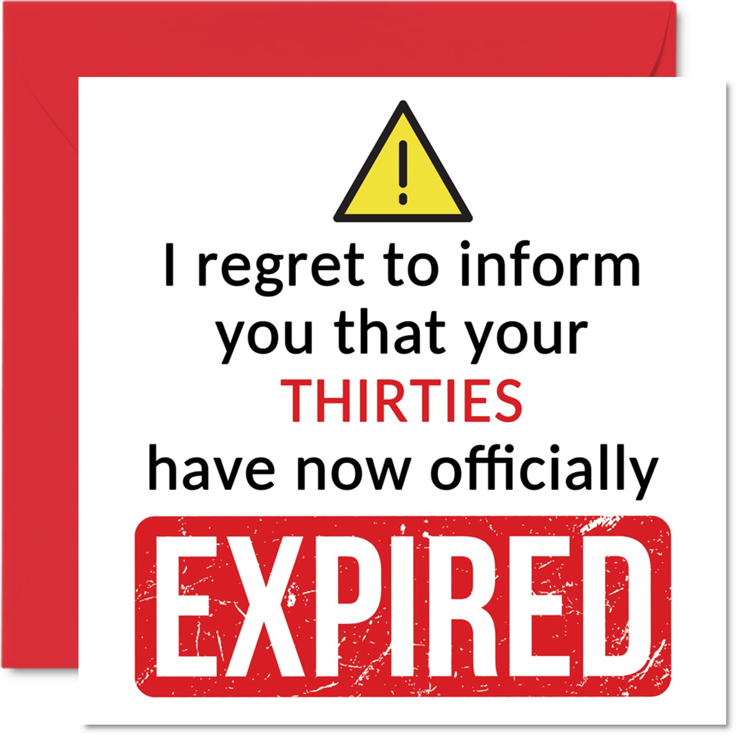 Stuff4 Funny 40th Birthday Card for Men Women | Expired Thirties Joke | Blank Inside | 145mm x 145mm 1