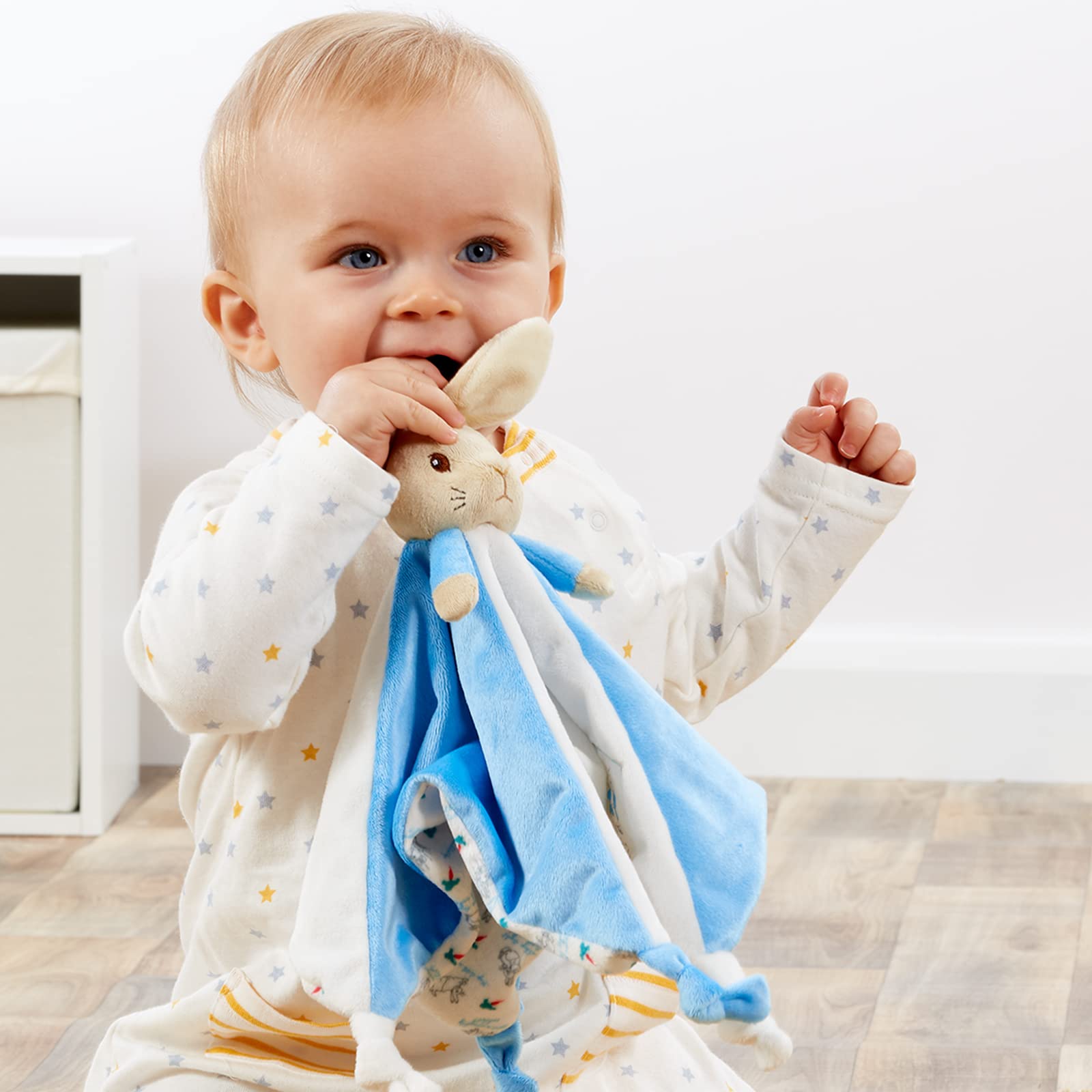 Peter Rabbit Comfort Blanket - Soft Plush Baby Toy with Knotted Corners 7