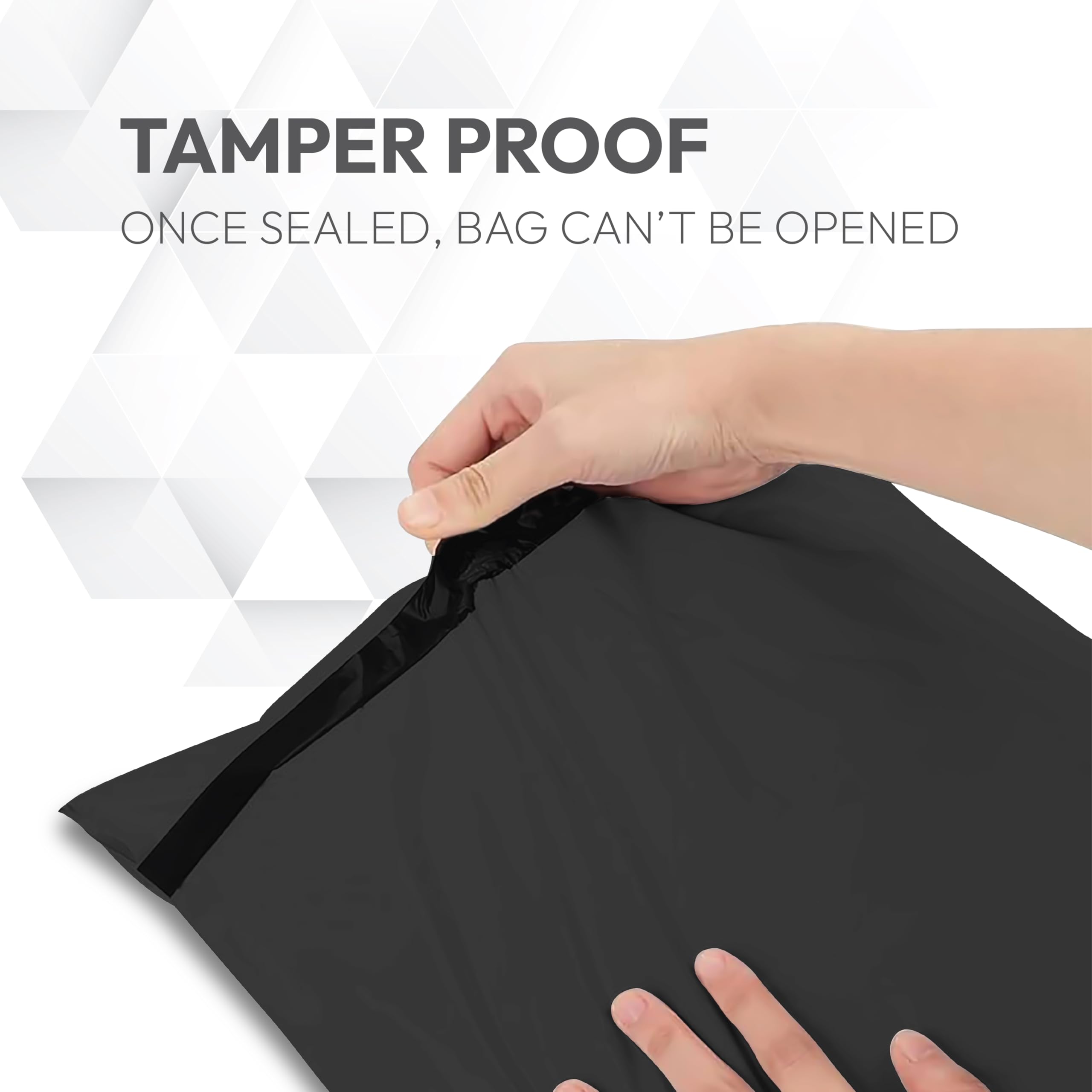 delka Polyethylene Mailers - 100 Pack Grey Tear-Resistant Shipping Bags | Waterproof 5