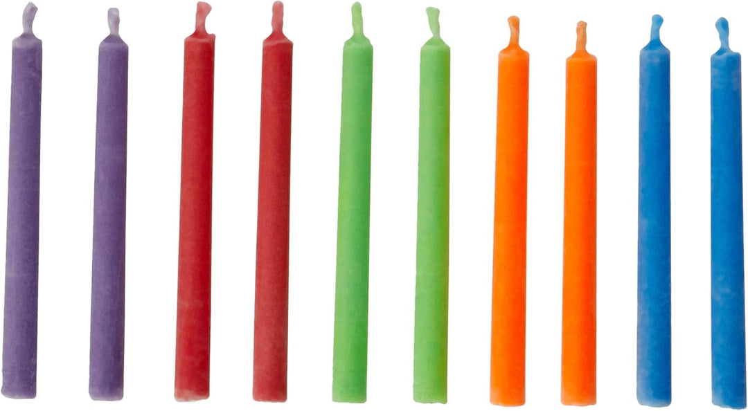 Unique Party 34099 - Coloured Flame Birthday Candles with Holders, Pack of 10