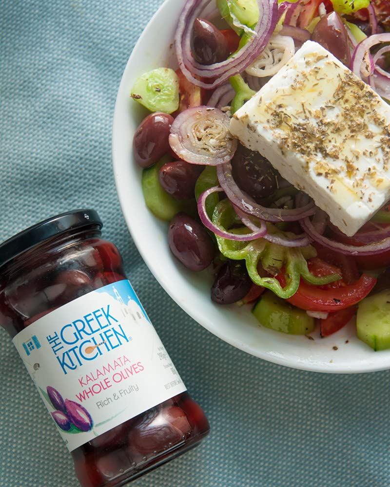 The Greek Kitchen Kalamata Whole Olives - Plump, Meaty Texture | 290g 2