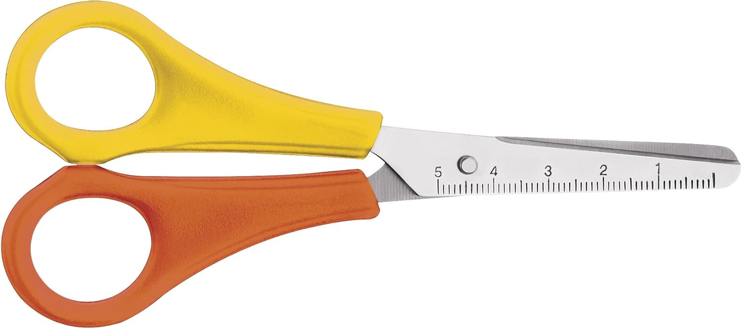 Westcott Kids Left-Handed Scissors - Blunt Tip, 5"/13 cm, Red/Yellow 1