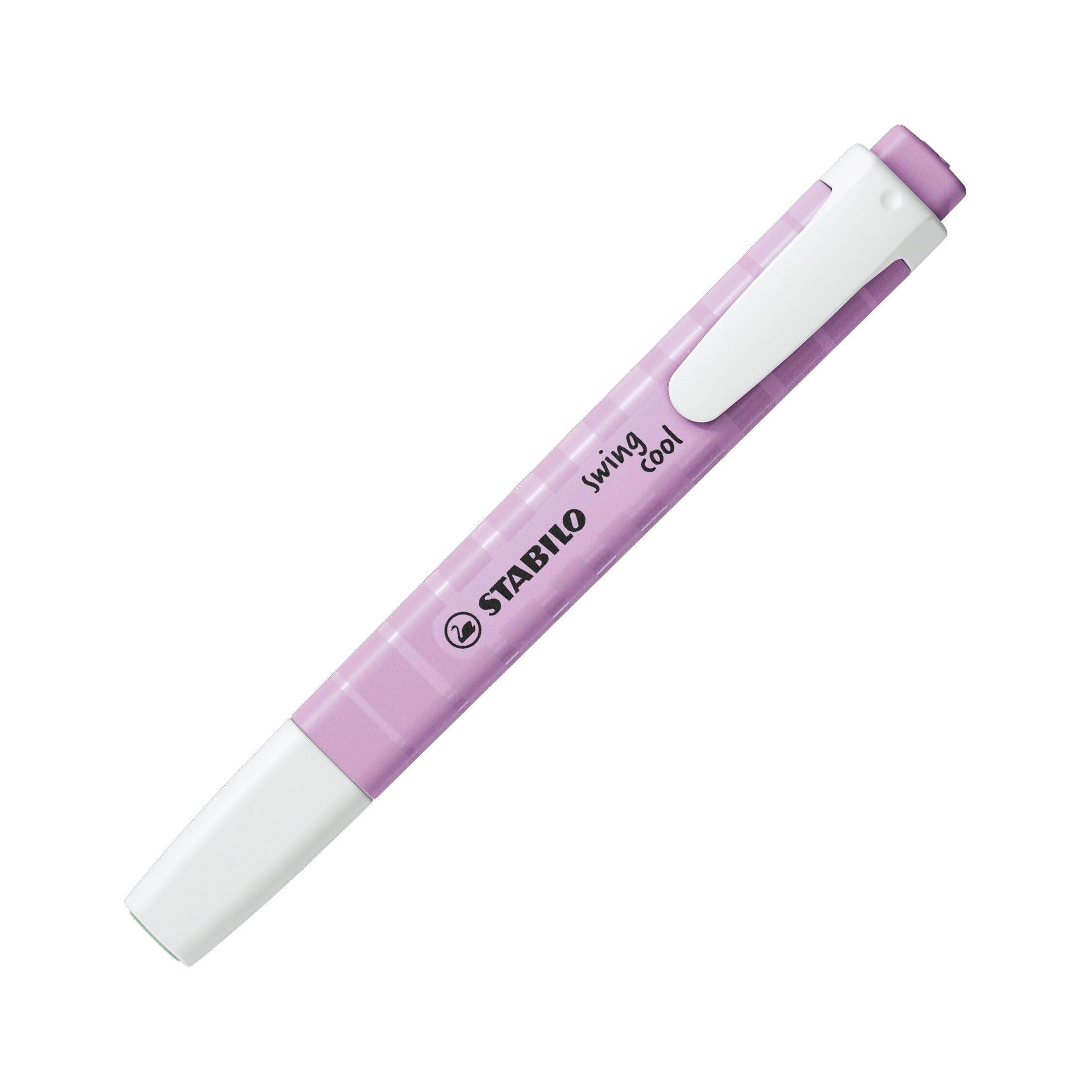 STABILO swing cool Pastel Highlighter - Wallet of 4 Assorted Colours | 4 Hour Cap-Off Time | Chisel Tip 2