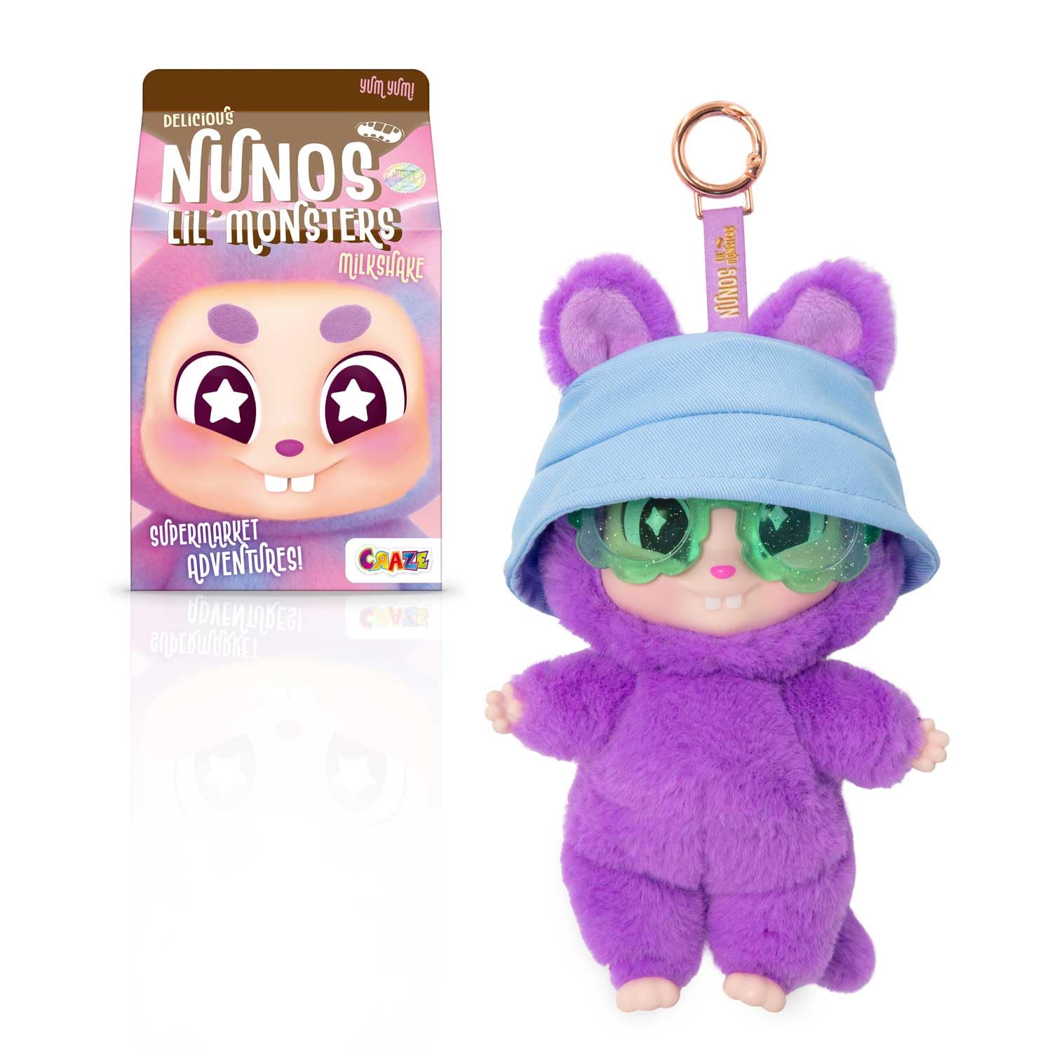 CRAZE NUNOS Lil’ Monsters Soft Doll Plush Toy Keyring | Collectable | Unisex Kids 1