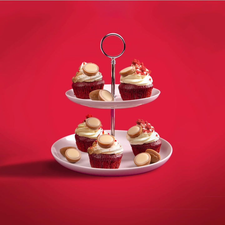 Toffifee White Chocolate Chewy Caramel Cups with Hazelnut & Smooth White Chocolate - 15 Pieces