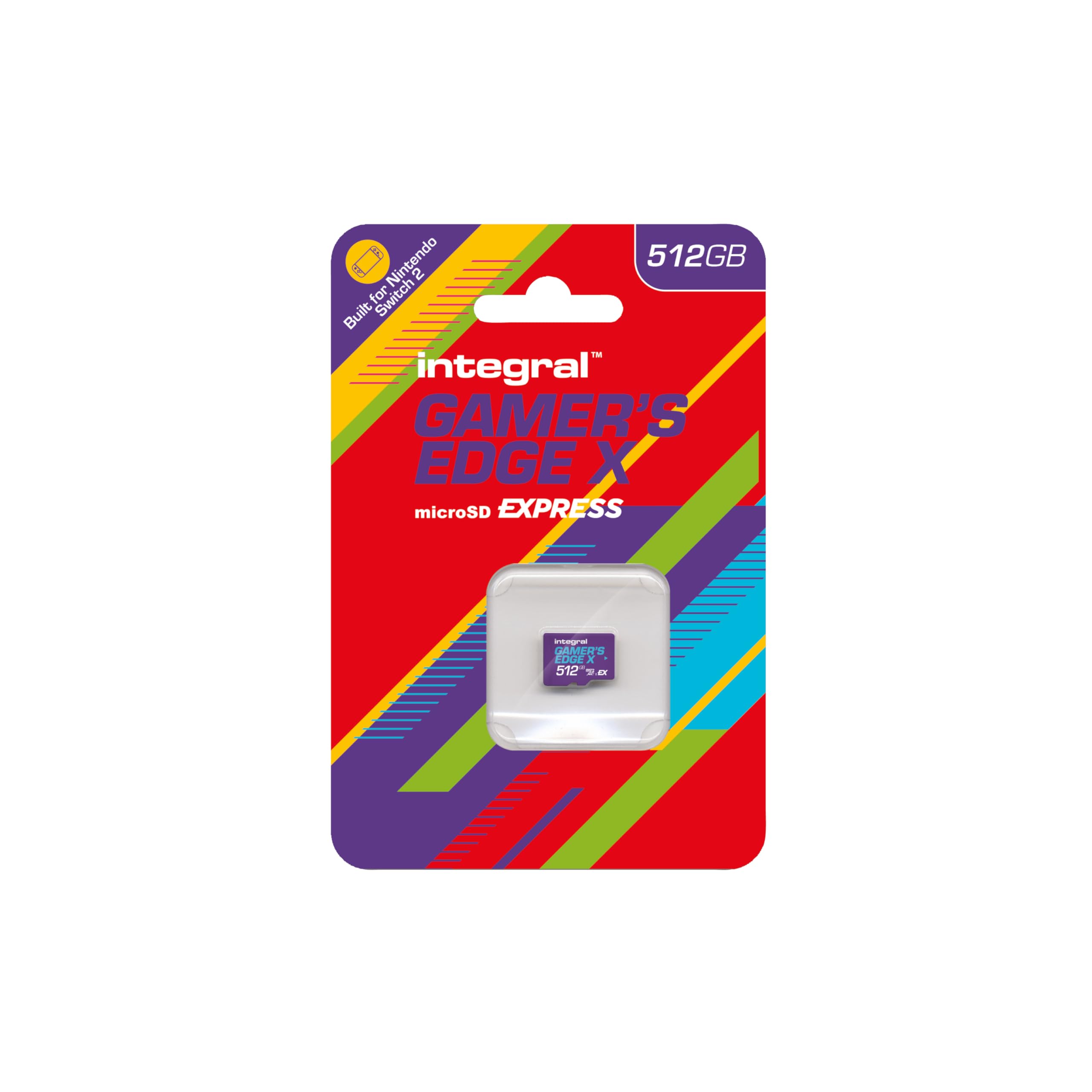 Integral 512GB Gamer's Edge X Micro SD Express Card for Nintendo Switch 2 - NVMe PCIe, 890MB/s Read, 810MB/s Write, A2, 4K Video 1