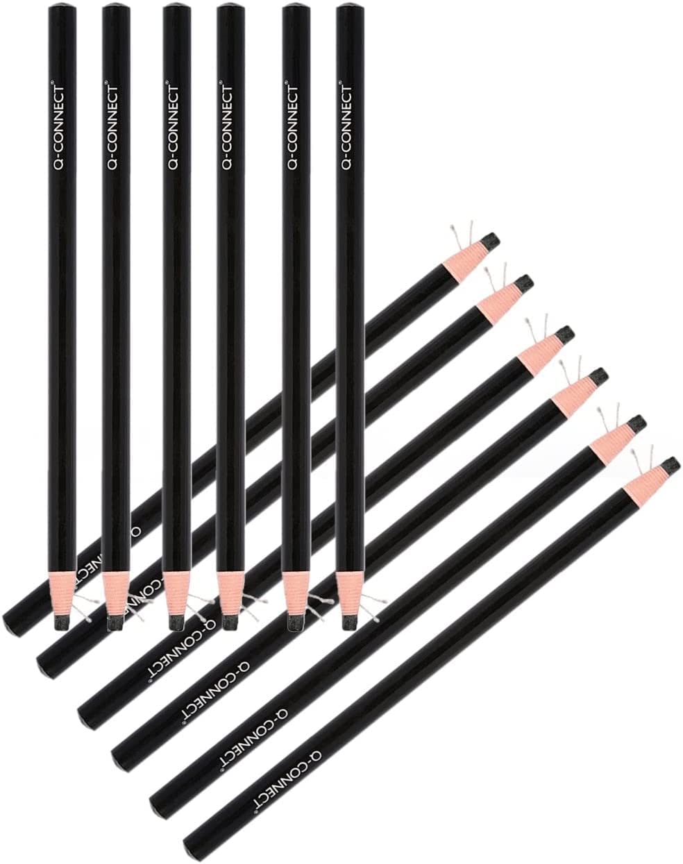 Q-Connect Wooden Lead Pencils - Versatile Writing & Shading | Black | Pack of 12 1