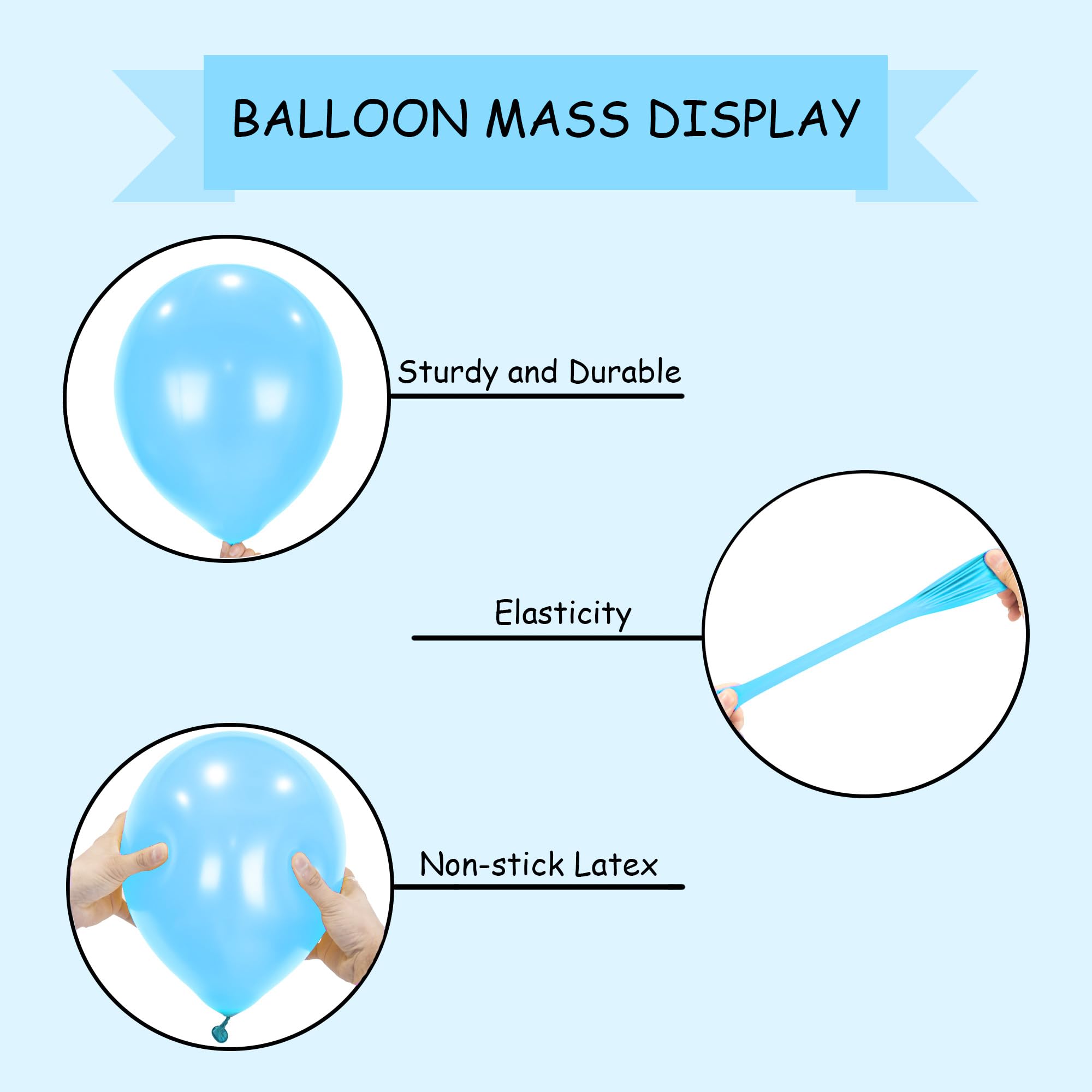 SHATCHI Rainbow Party Balloons - 100 Pack, 12 Inch Thick Latex, Biodegradable Helium Balloons 5