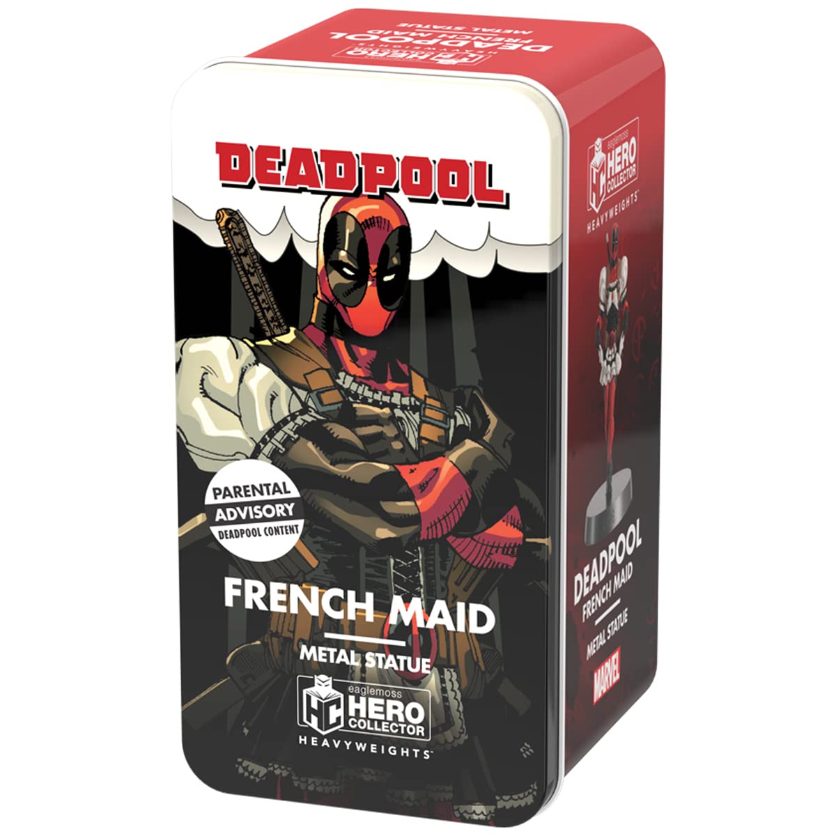 Hero Collector Eaglemoss Marvel Heavyweights Deadpool French Maid Metal Figurine | 1:18 Scale 5