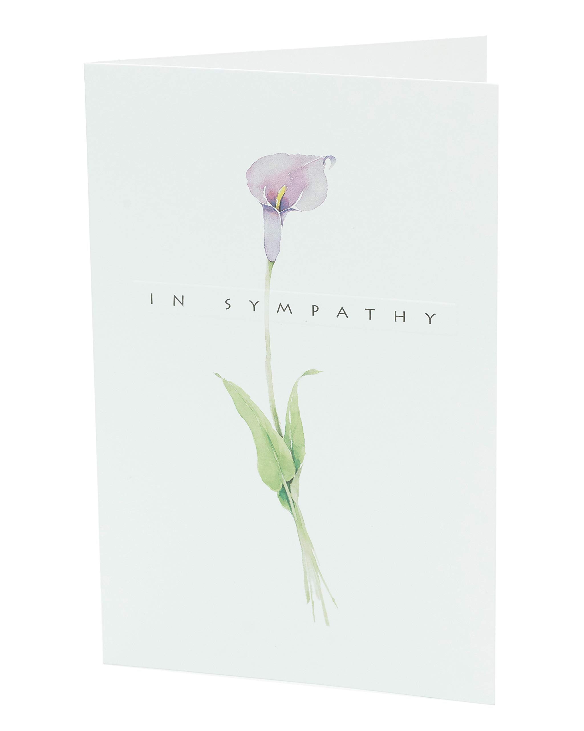 UK Greetings Sympathy Card - Classic Watercolour Flower Design | 127 x 190 mm 3