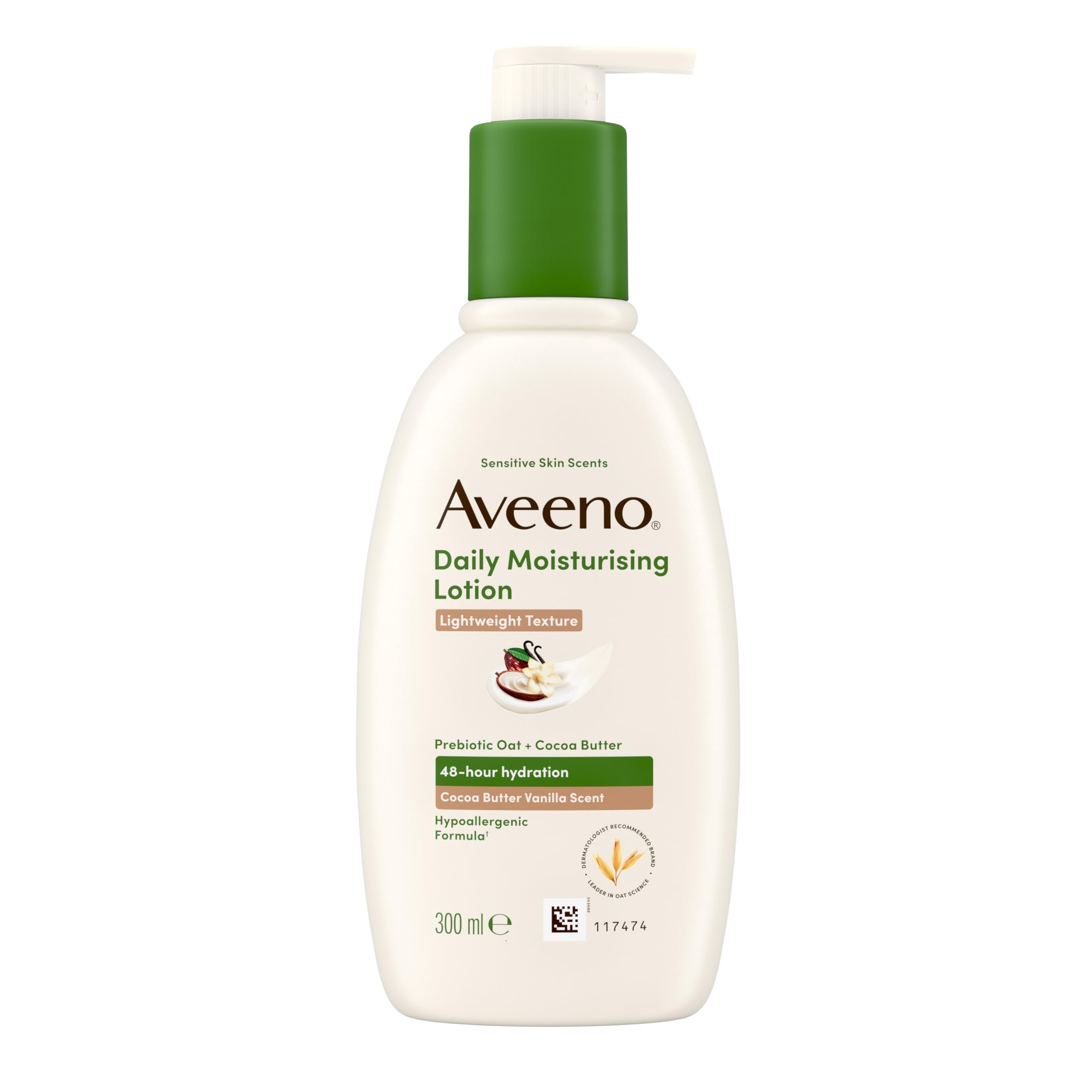 Aveeno Daily Moisturizing Cocoa Butter Lotion - Lightweight Texture, 300 ml