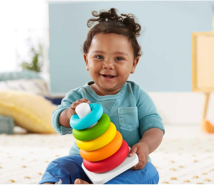 Fisher-Price Rock-a-Stack Baby Toy - Classic Ring Stacking Toy for 6+ Months
