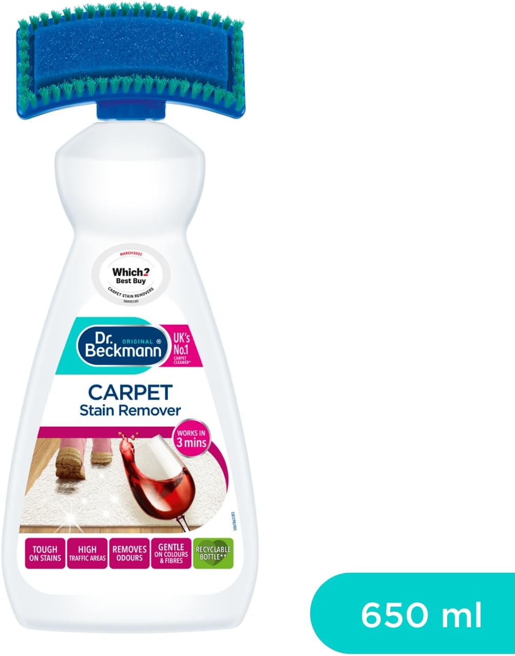Dr. Beckmann - Carpet Stain Remover with 2-in-1 Brush (650 ml)