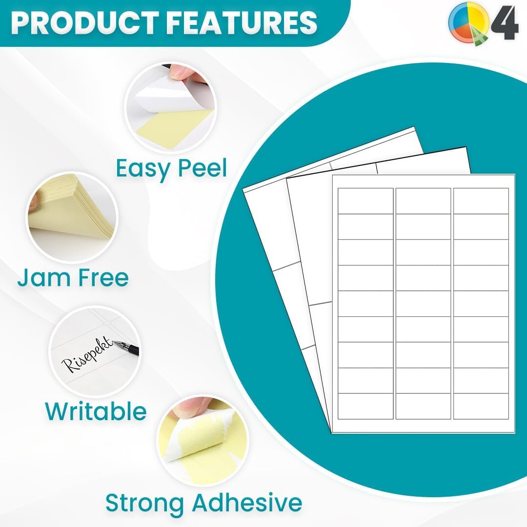 Double Dragon A4 Self Adhesive Address Labels | 21 Labels Per Sheet | Matte White Paper | 2100 Total 3