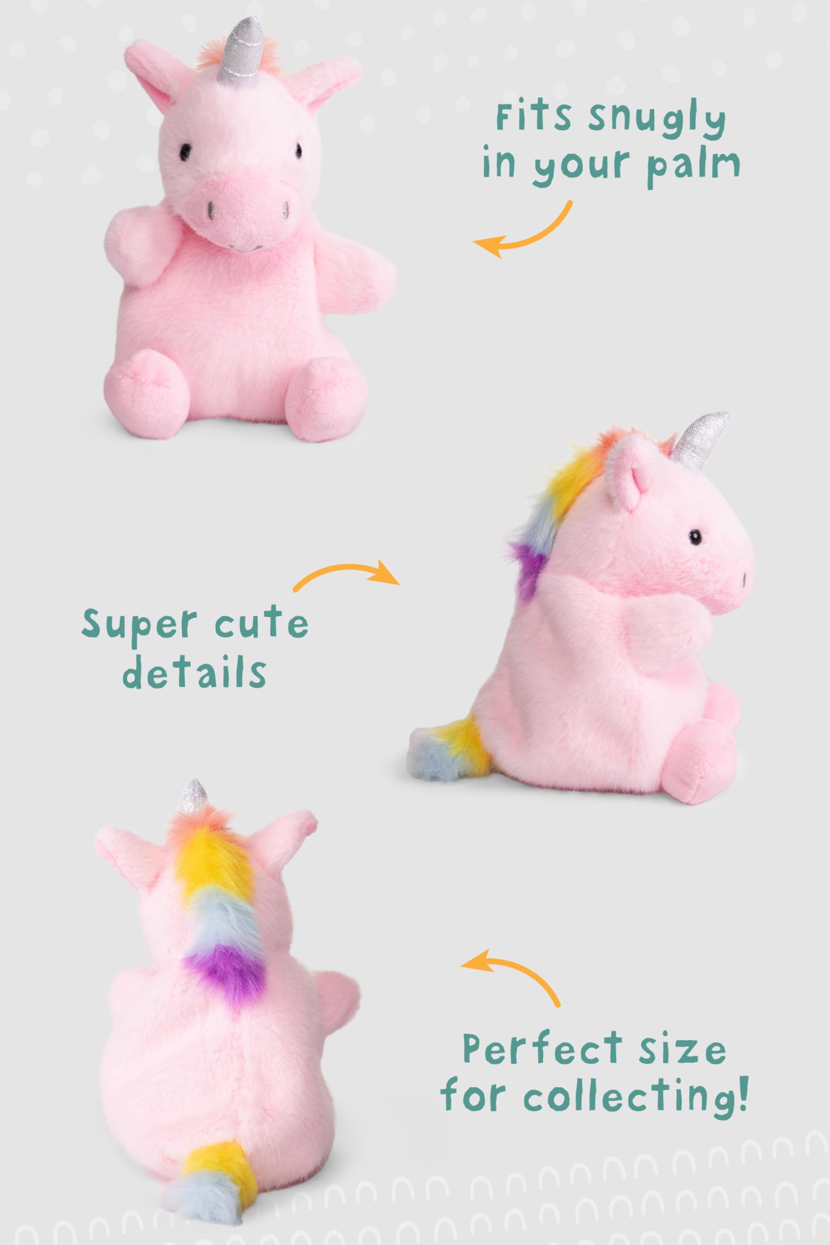 Living Nature - Little Snugglies Pink Unicorn Plush Toy 2
