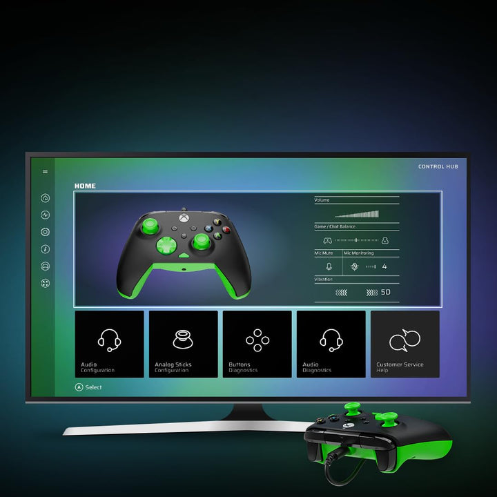 Turtle Beach Rematch Core Black and Green Wired Gaming Controller for Xbox & PC