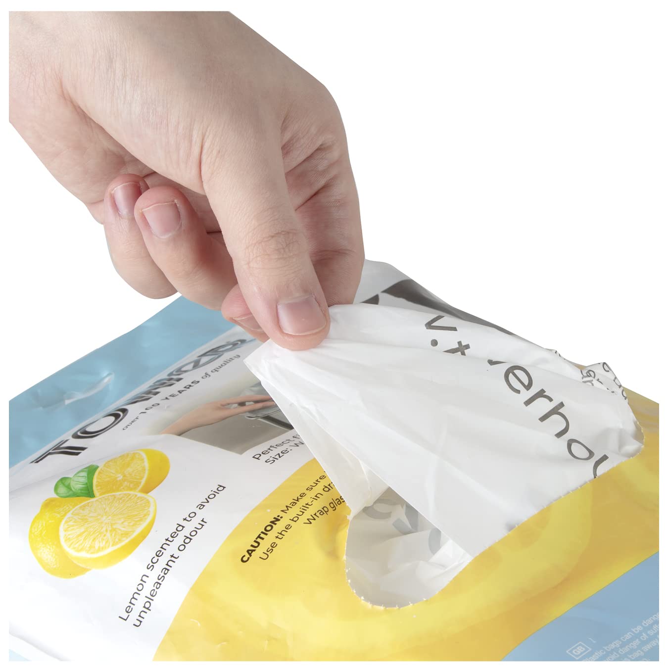 Tower T878000 Heavy Duty Drawstring Bin Liners - 42-58L Capacity, Lemon Scented | 20 Pack 8
