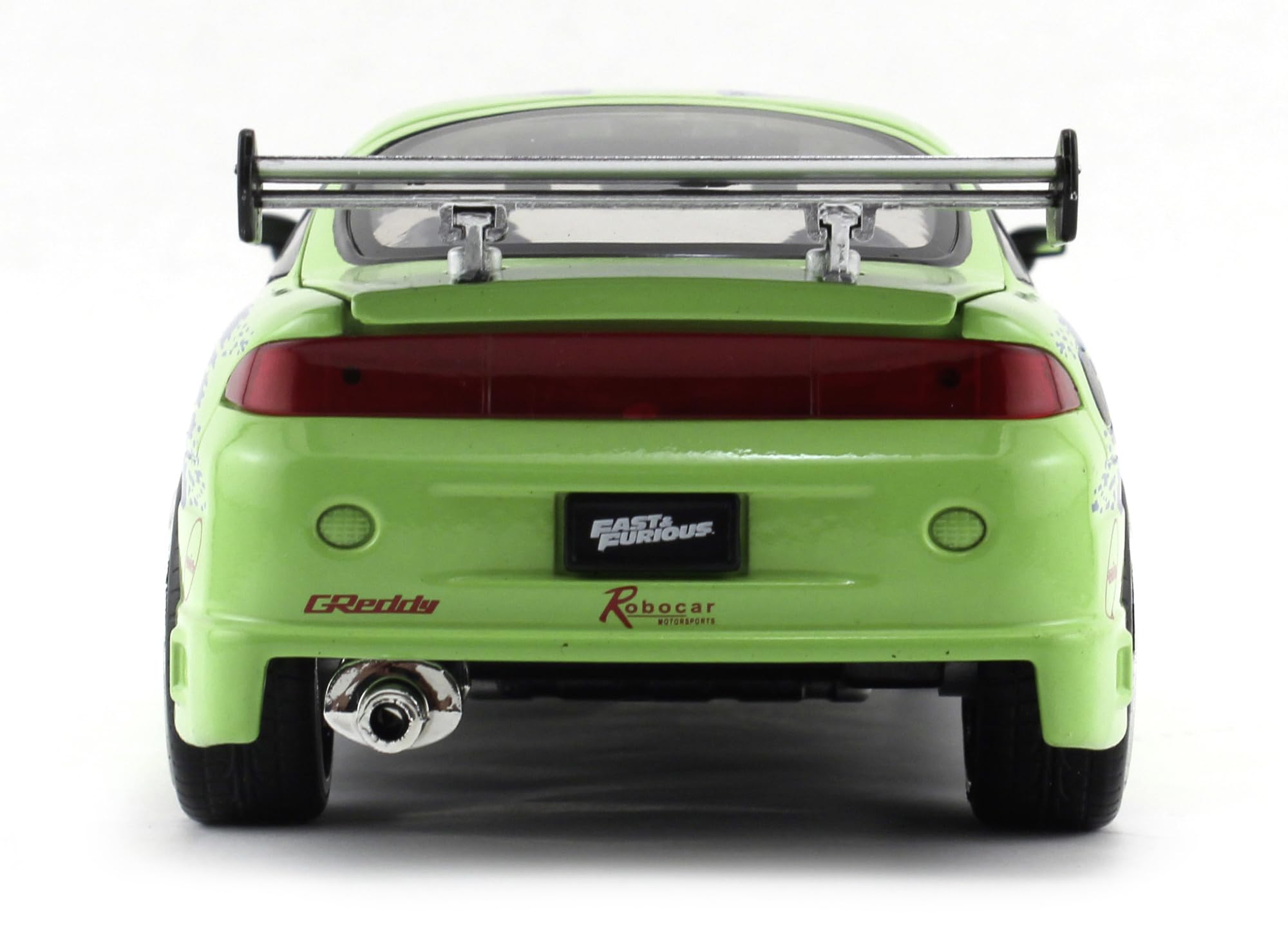 Jada Fast & Furious 1995 Mitsubishi Eclipse 1:24 Die-Cast Model Car | Green Metal