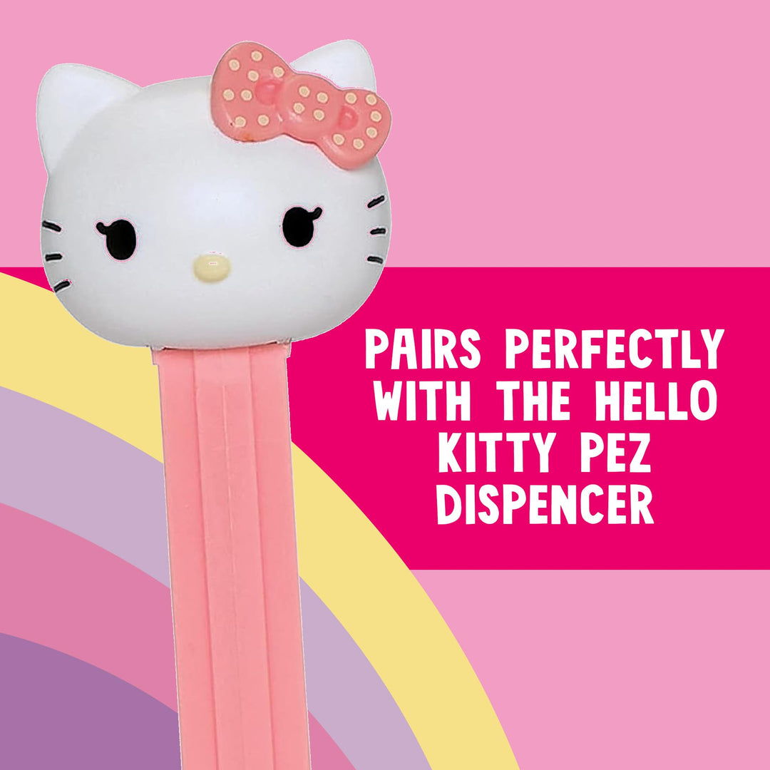 PEZ Hello Kitty Fizzy Strawberry Flavoured Retro Sweets - 30g Flip Top Box