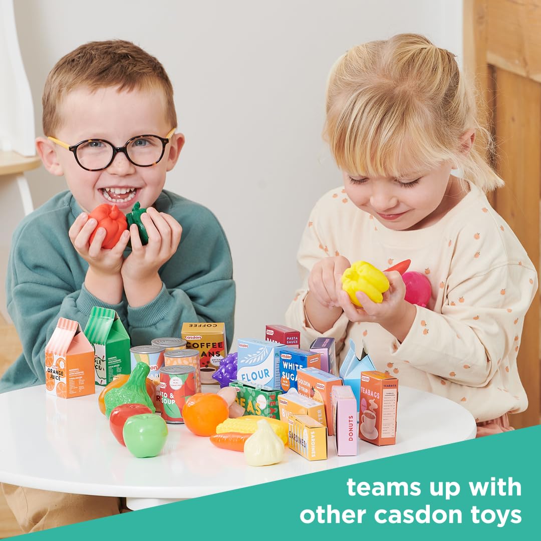 Casdon 617 Family Favourites Toy Grocery Set - 36-Piece Play Food Set for Ages 2+ 6