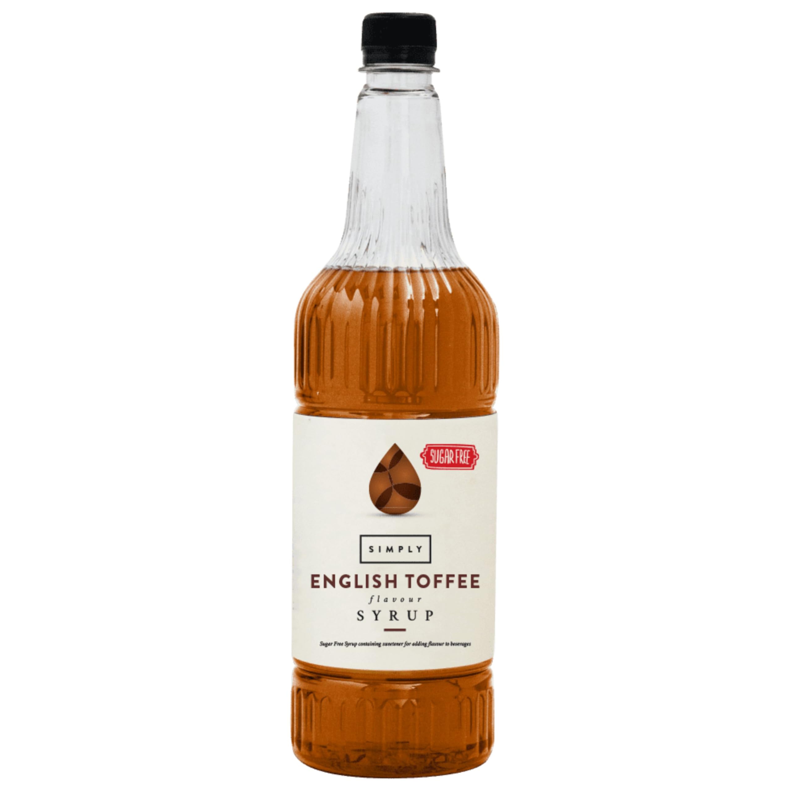 Simply Sugar Free English Toffee Syrup - 1 Litre | Low Calorie | Vegan 1