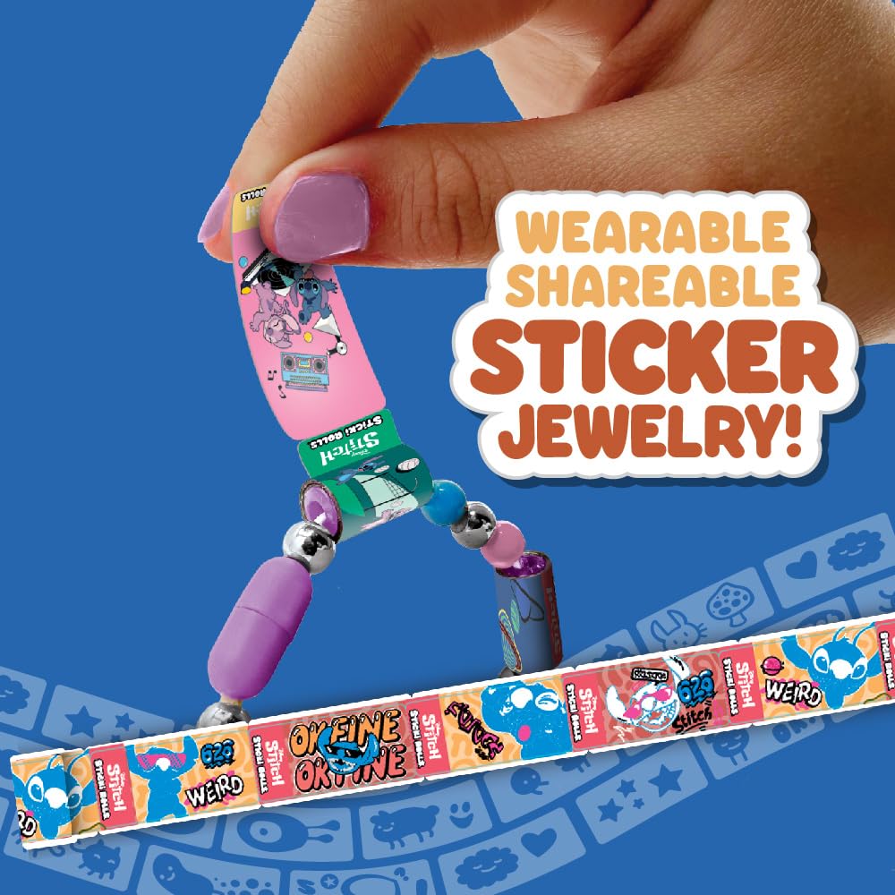 Sticki Rolls Stitch Pendant Pack - Wearable Sticker Jewellery with Exclusive Disney Designs 2