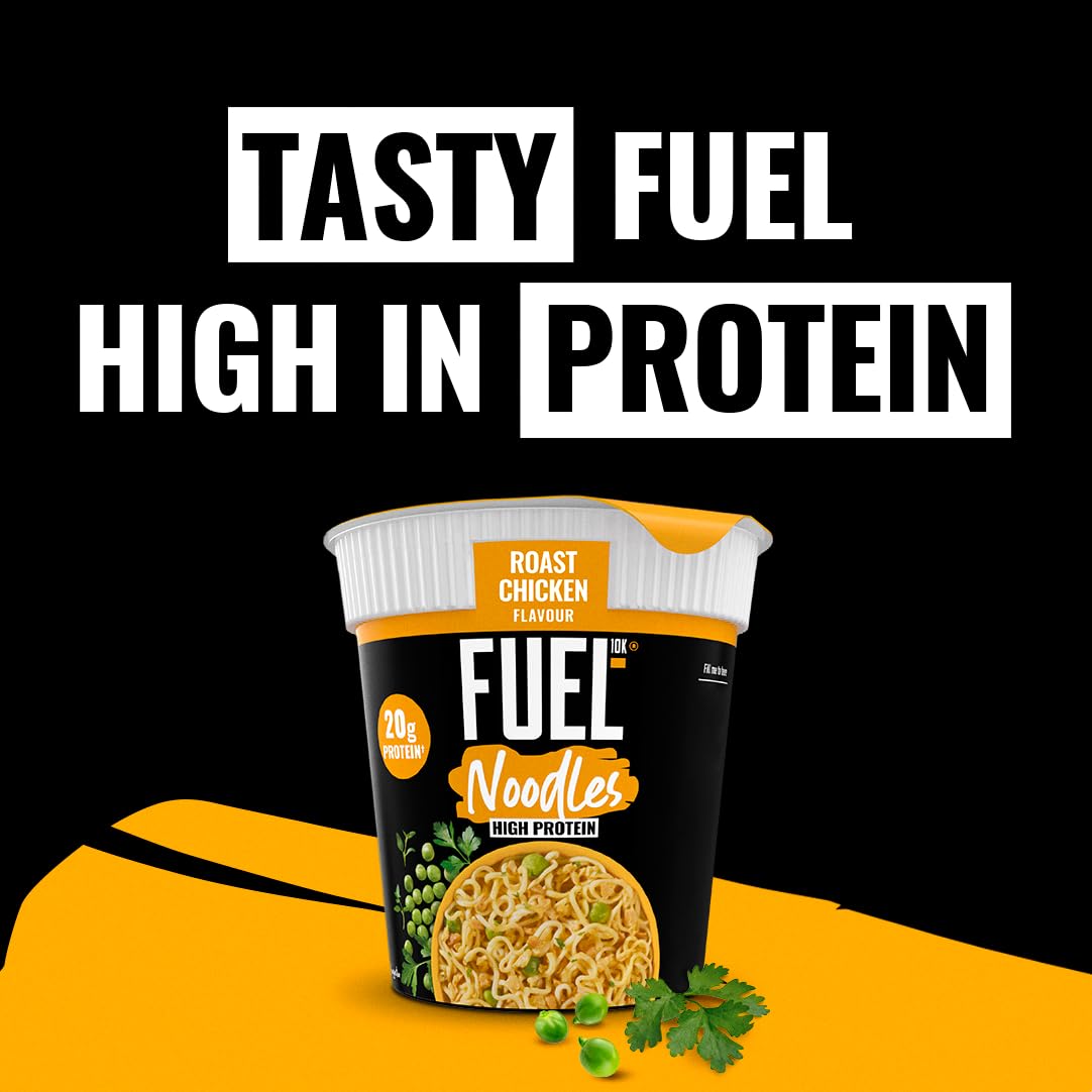 FUEL10K Katsu Curry High Protein Instant Noodles Pot - 20g Protein | Pack of 8 7