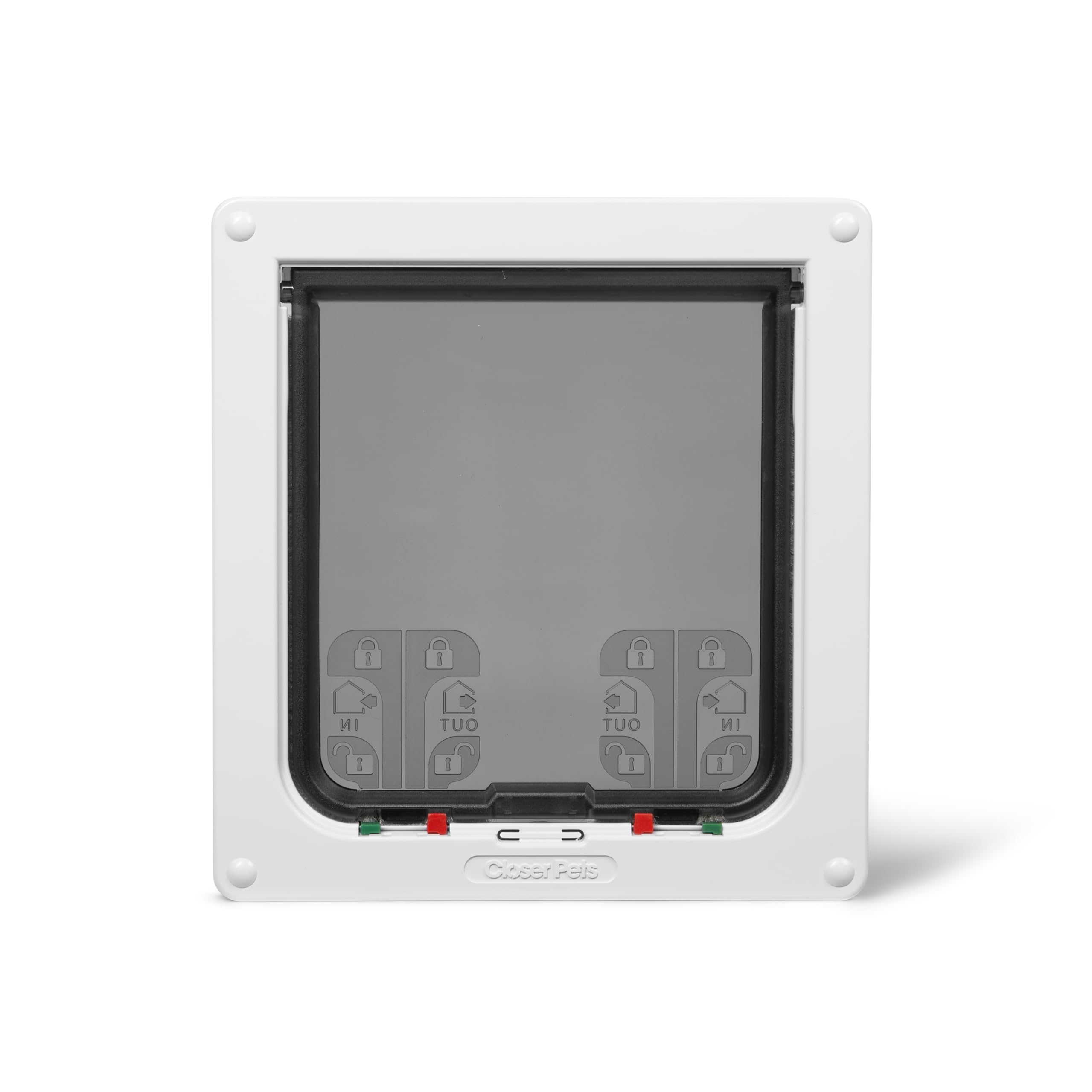 Cat Mate Large Cat Flap - 4-Way Locking, Weatherproof, Silent Action | White | L Size 1