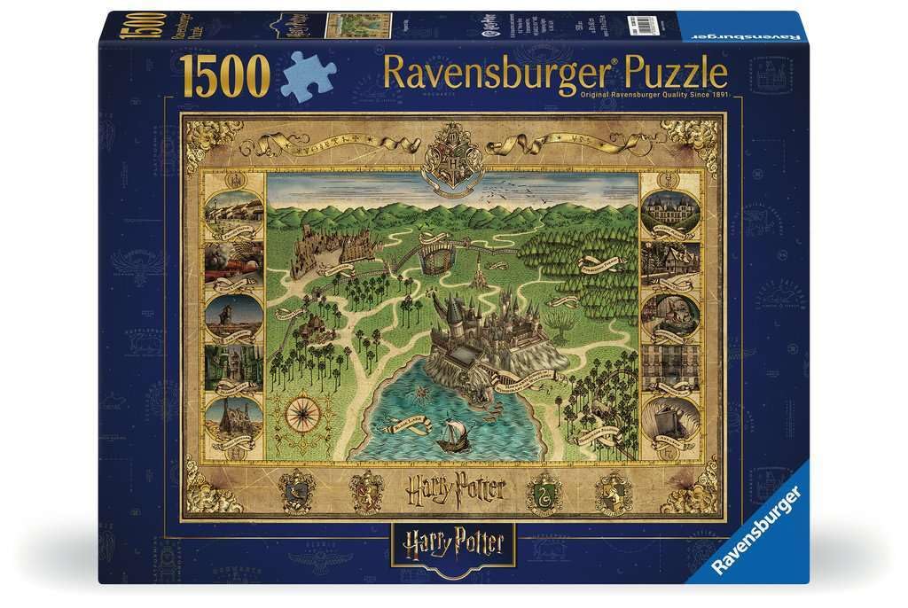 Ravensburger Harry Potter Hogwarts Map 1500 Piece Jigsaw Puzzle for Adults & Kids 12+
