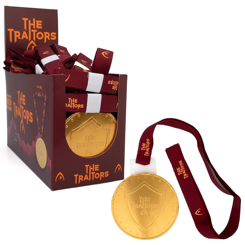 The Traitors Milk Chocolate Shield Medallion - Pack of 36 | 26g Each 1