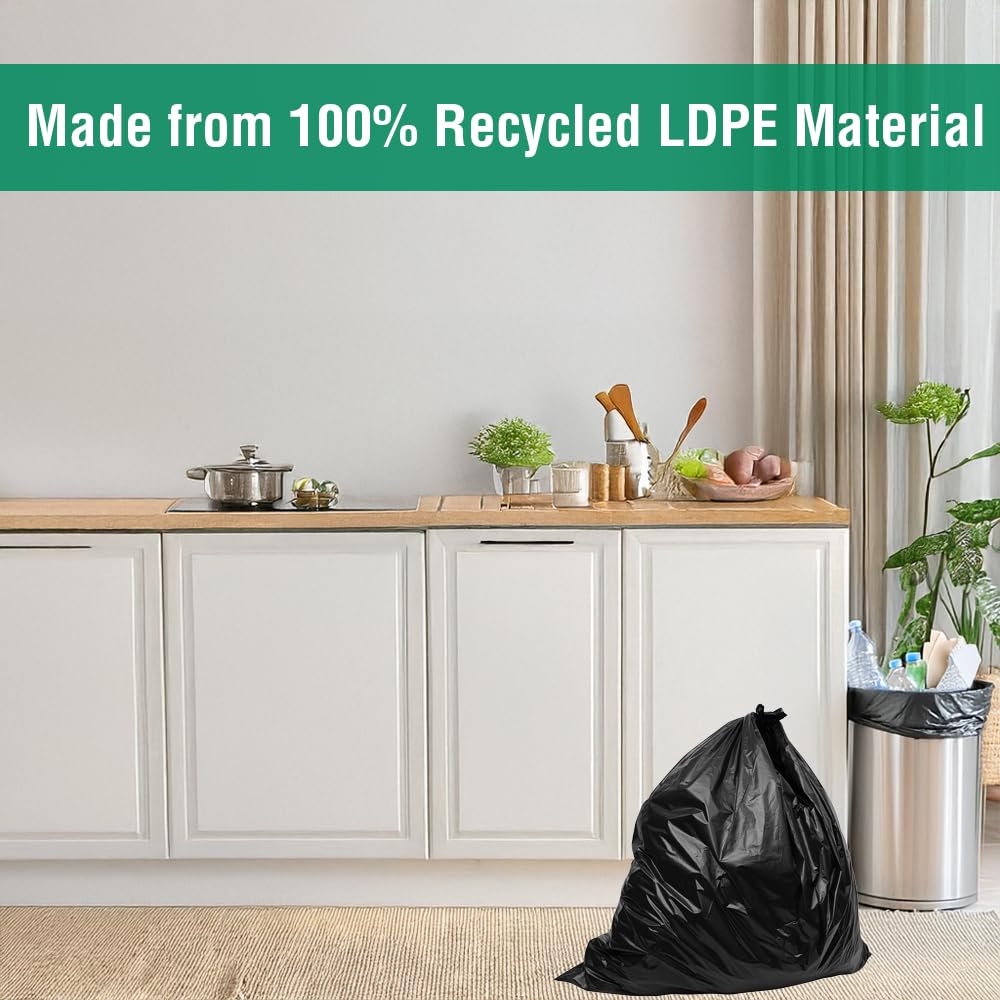 ARVO 70L Bin Bags - 40 Flat Bottom Refuse Sacks | 73 x 84 cm | 100% Recycled LDPE 4