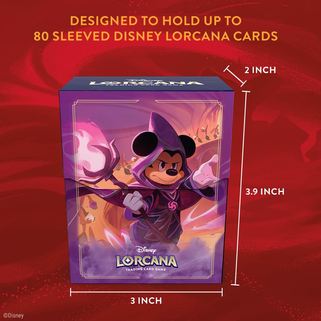 Ravensburger Disney Lorcana Deck Box Mickey Mouse Set 8 Reign of Jafar | Holds 80 Sleeved Cards | Multicolor 3