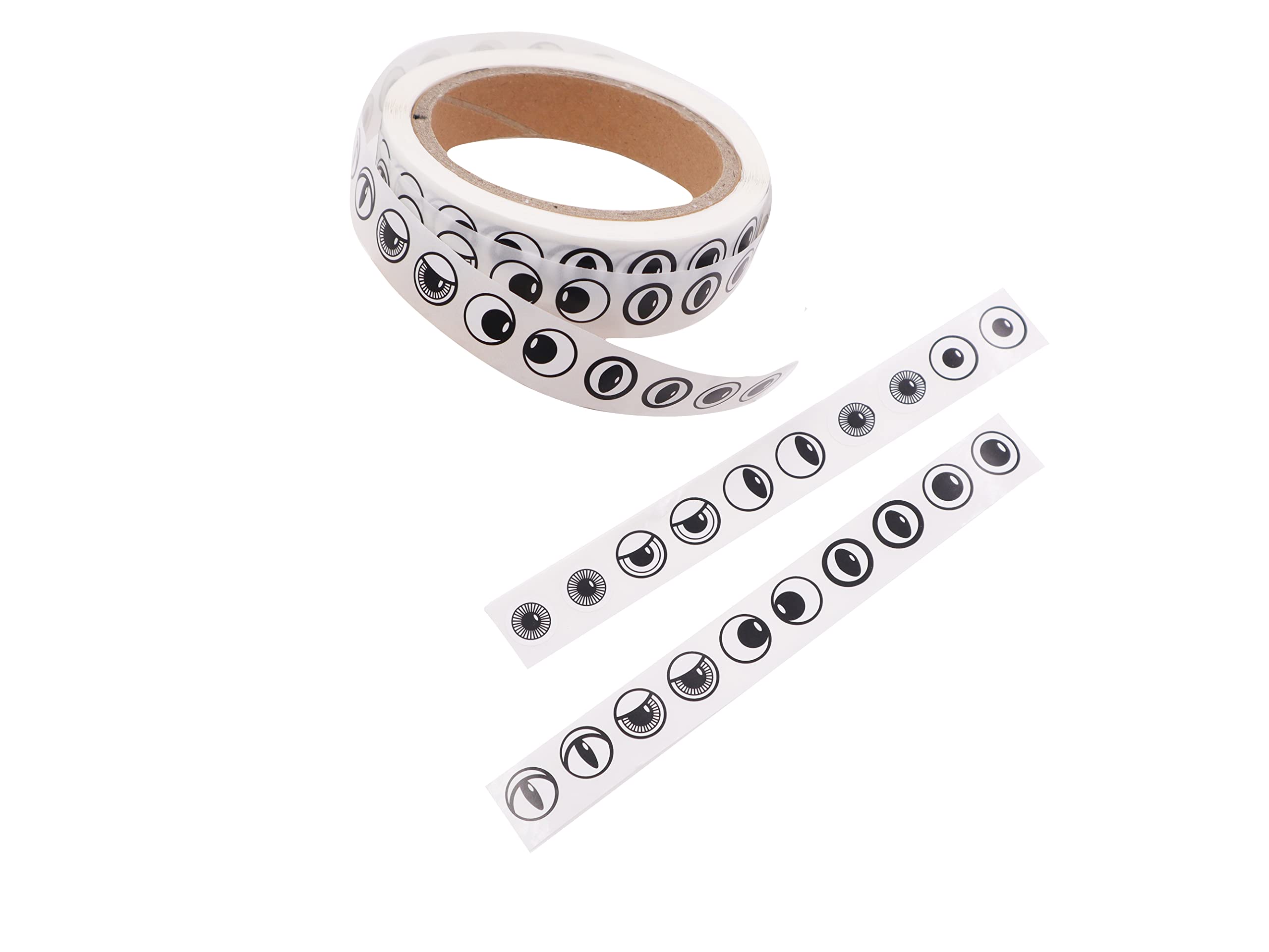 Craftplay Eyes Roll of 500 Black & White Craft Stickers for Arts & Crafts 1