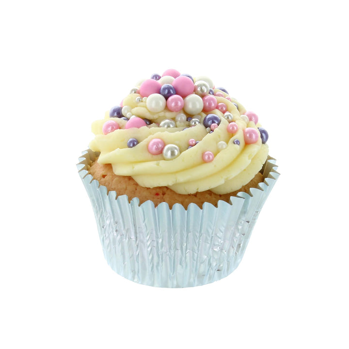 Baked with Love - Blossom Pearl Sprinkles Edible Cake Decorations | 100g | Pink, Purple, Silver