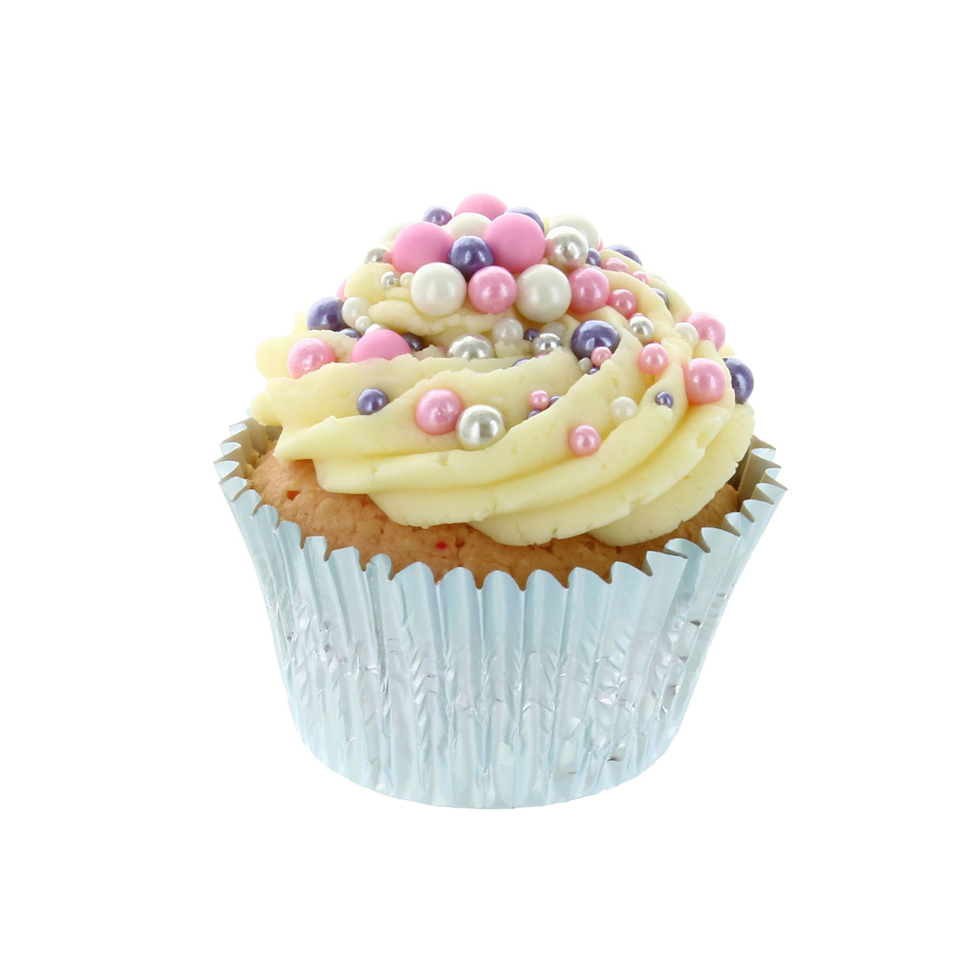 Baked with Love Blossom Pearl Sprinkles - Pink, Purple, Silver Sugar Balls | 100g Resealable Bottle 5
