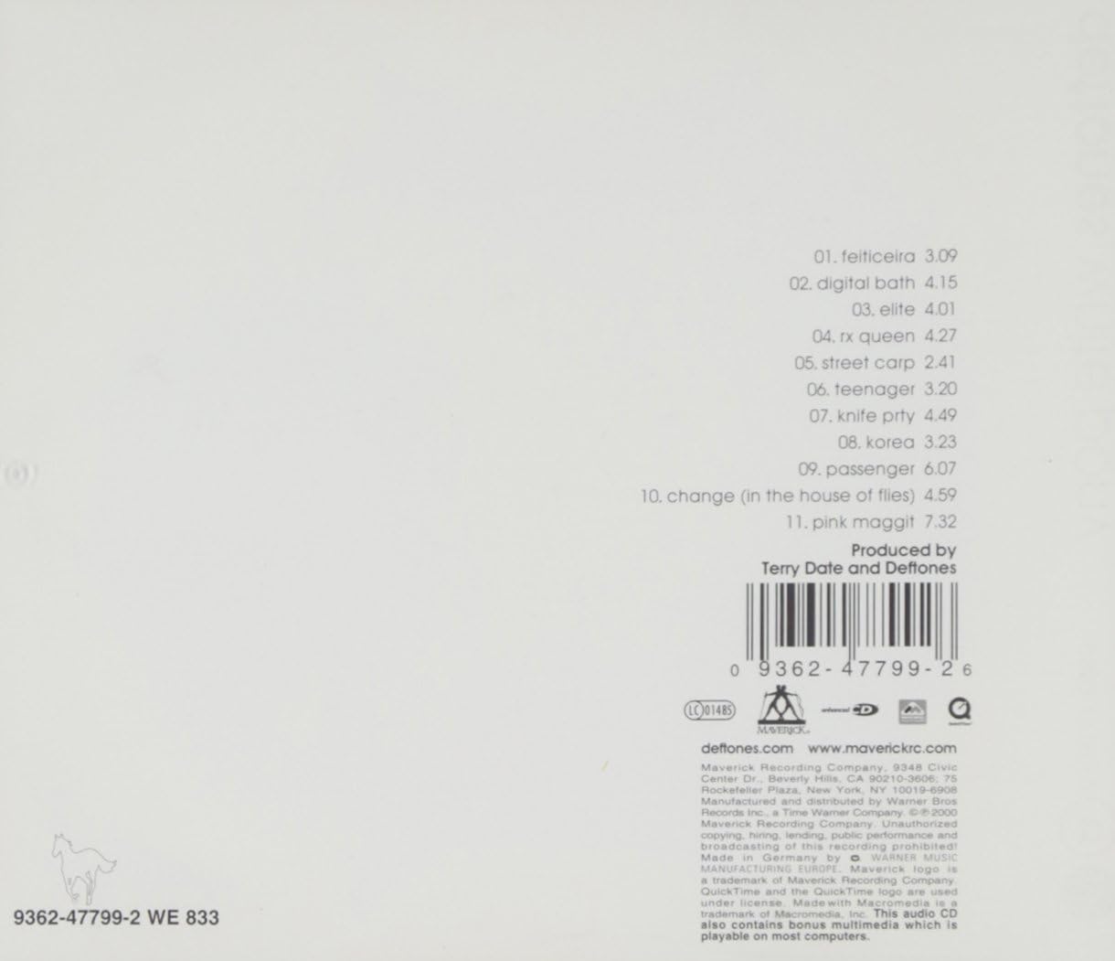 Deftones - White Pony [Audio CD] 2