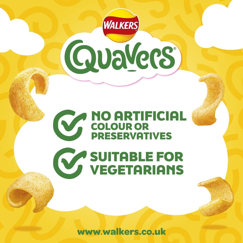 Walkers Quavers Cheese Flavour Snacks Multipack 20x16g