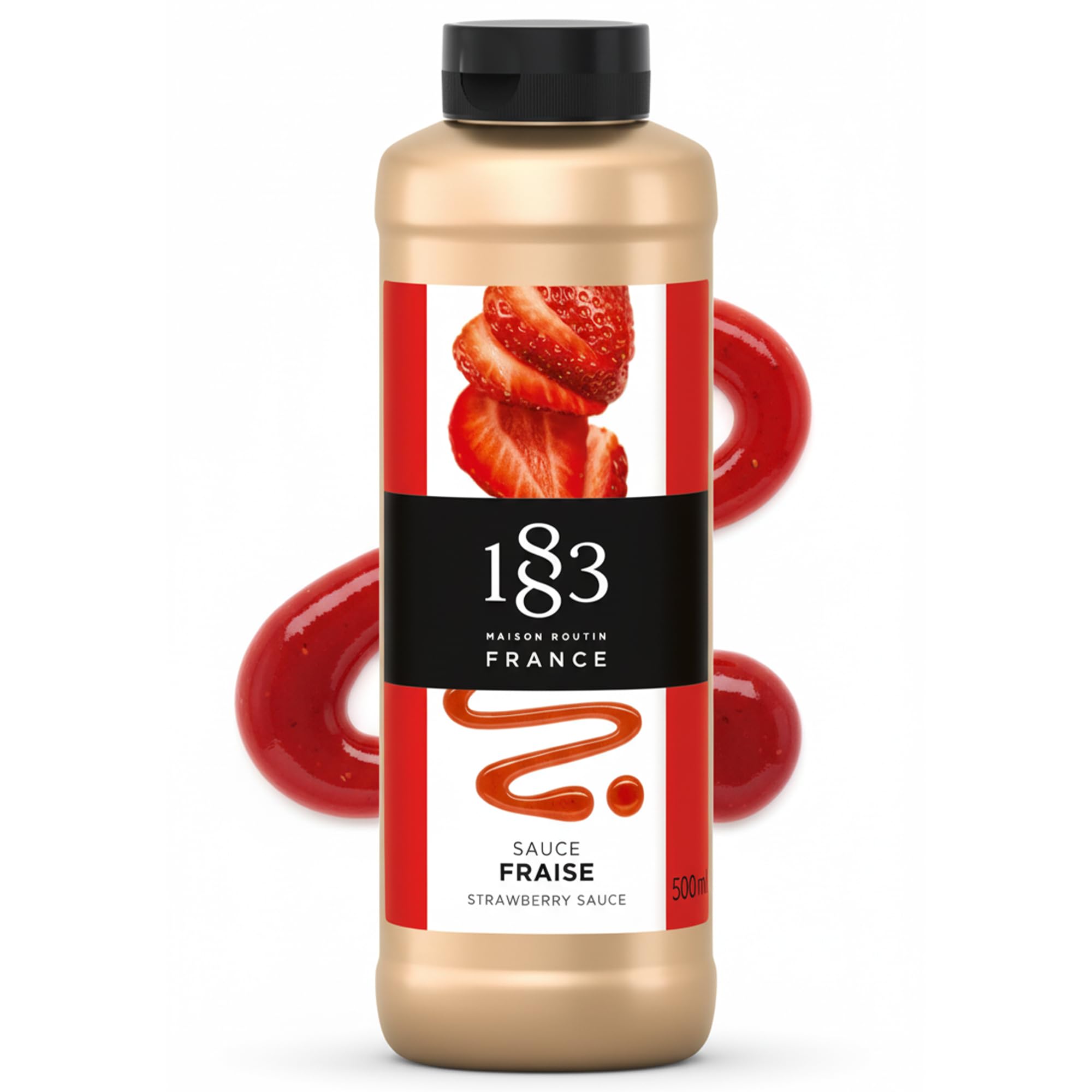 1883 MAISON ROUTIN Strawberry Sauce - Gourmet Dessert Topping | 500 ml