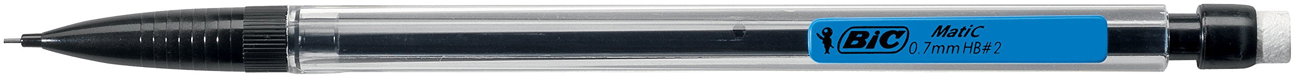 BIC Matic Original Mechanical Pencils - 0.7mm Fine Point, HB Lead, Built-in Eraser | 5 Pack 2