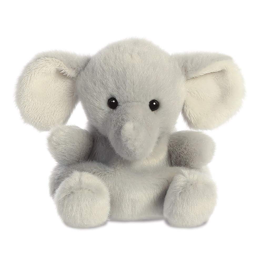 AURORA Palm Pals Stomps Elephant Soft Toy - 5 Inches, Grey Plush | Bean Filled 1