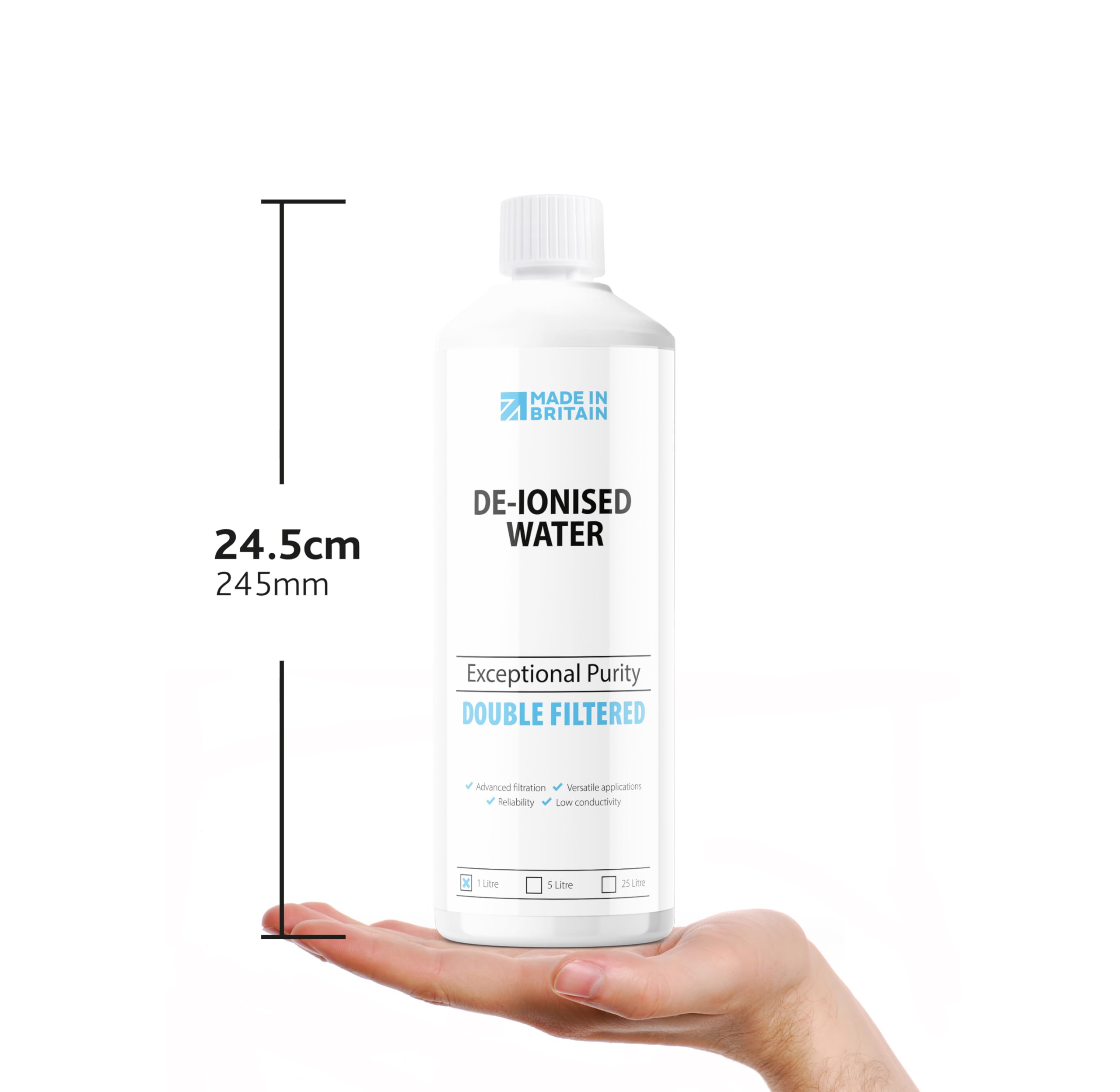 ChemLab De-Ionised Water - Ultra-Purity for Irons, Batteries & Lab Use | 1 Litre 2