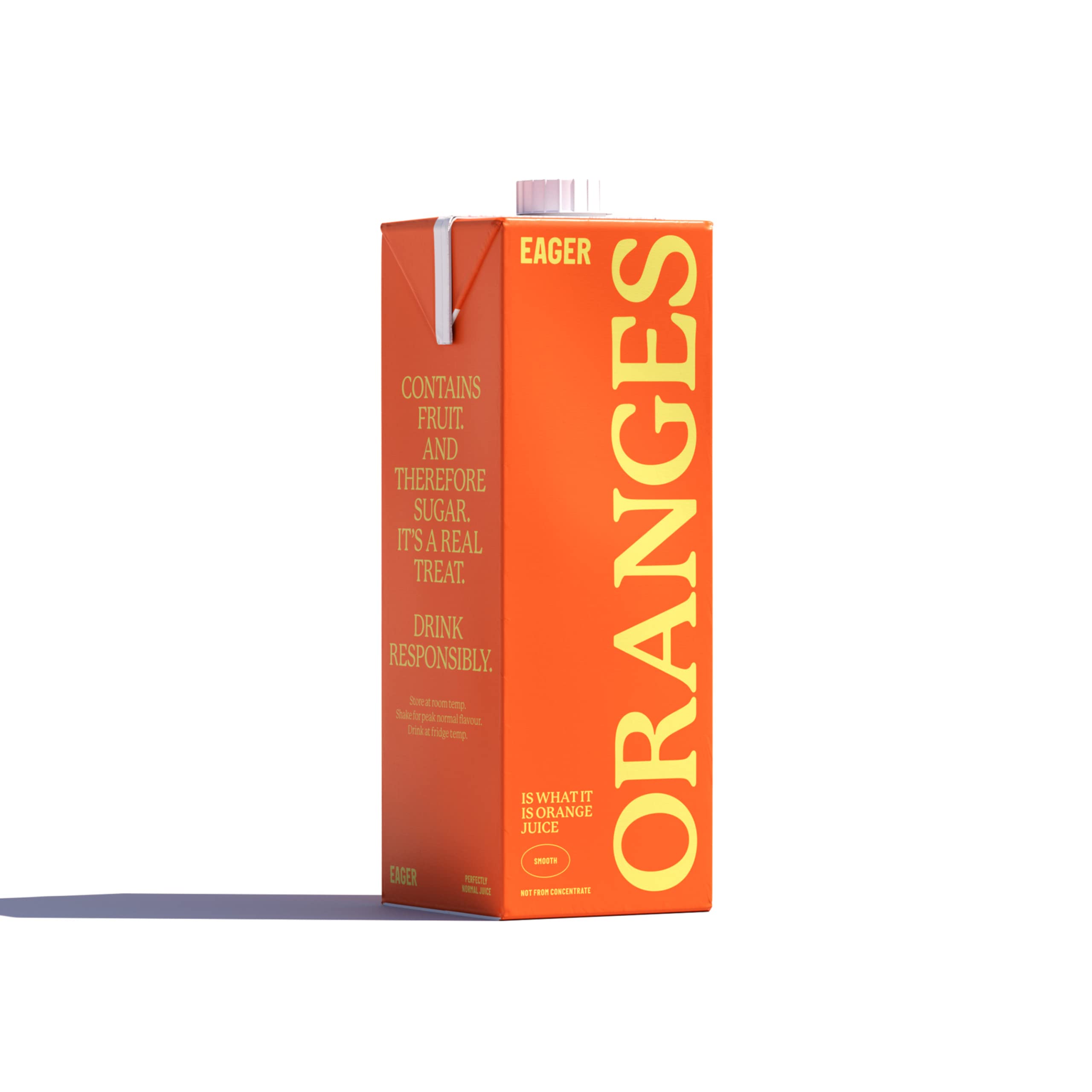 Eager - Smooth Orange Juice 100% Squeezed, No Bits, 1 Litre 1